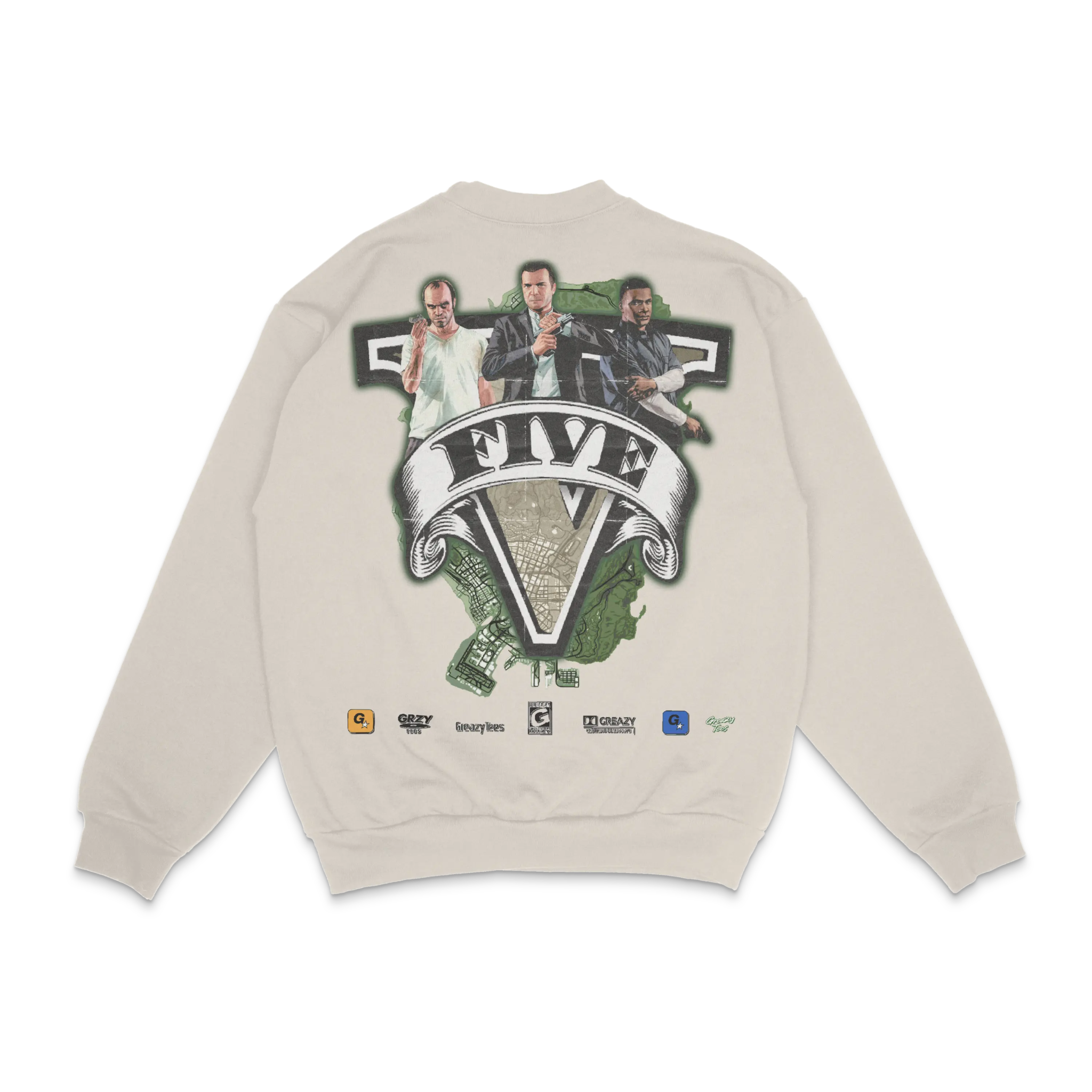 GTA V Crewneck Sweatshirt - Greazy Tees