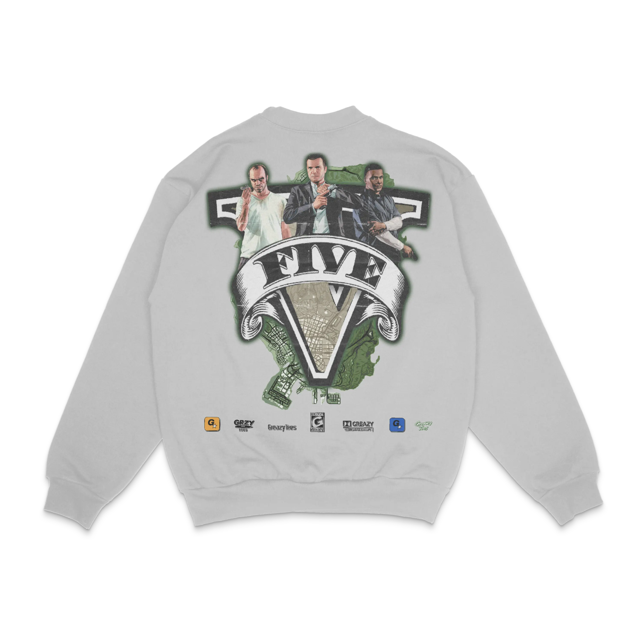 GTA V Crewneck Sweatshirt - Greazy Tees