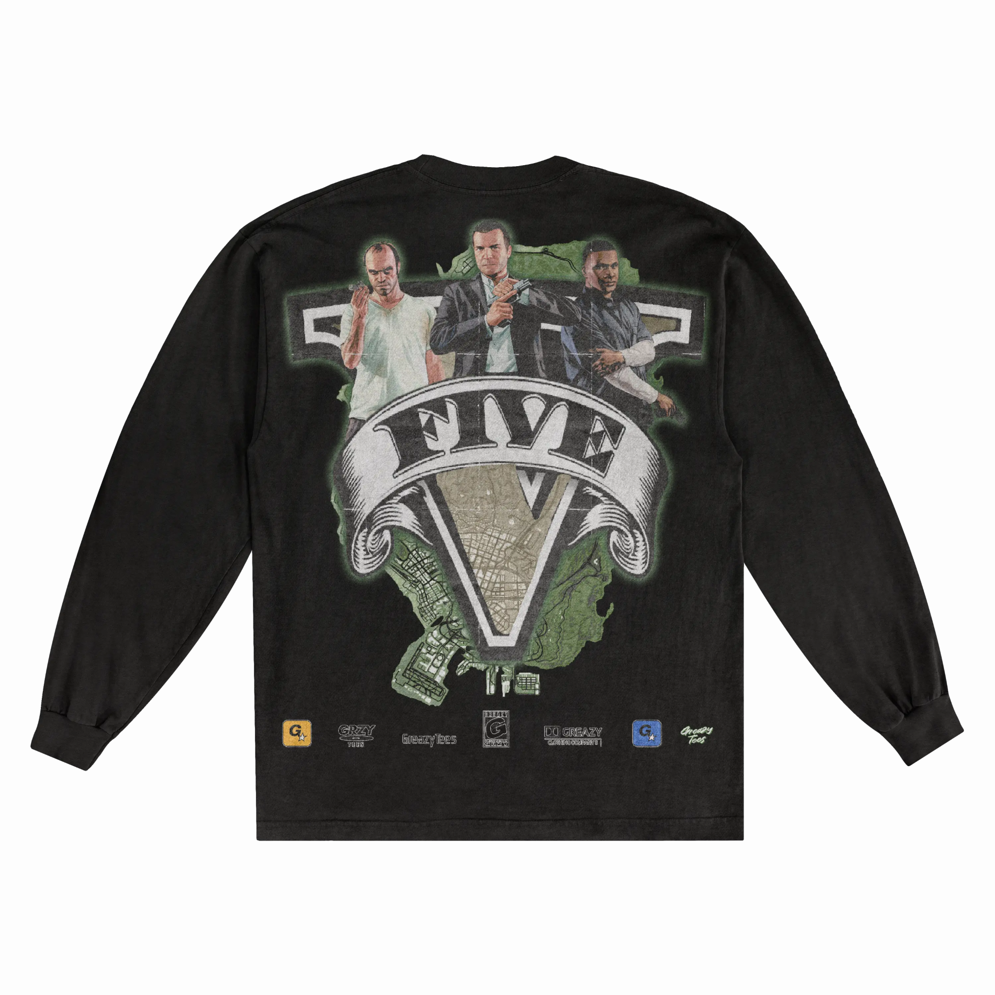 GTA V Long Sleeved Tee - Greazy Tees