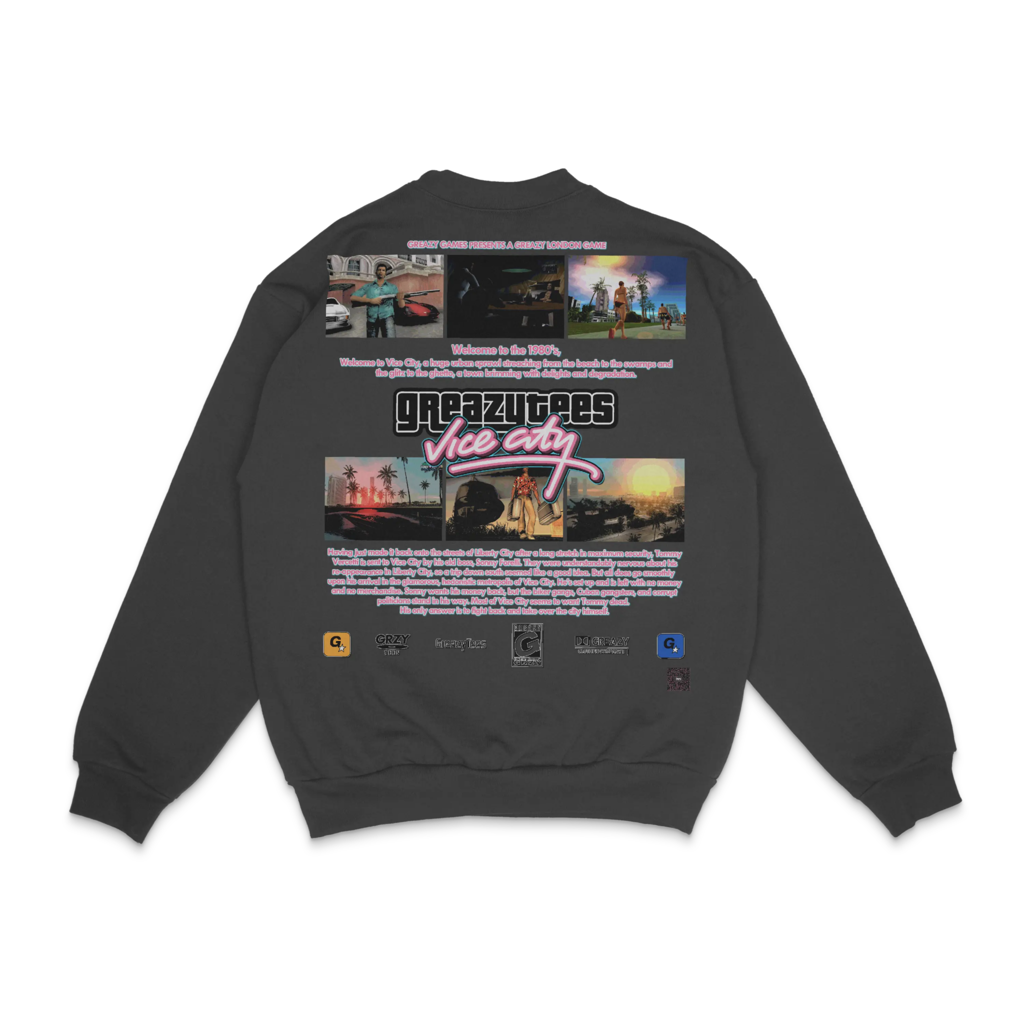 GTA Vice City Crewneck Sweatshirt - Greazy Tees