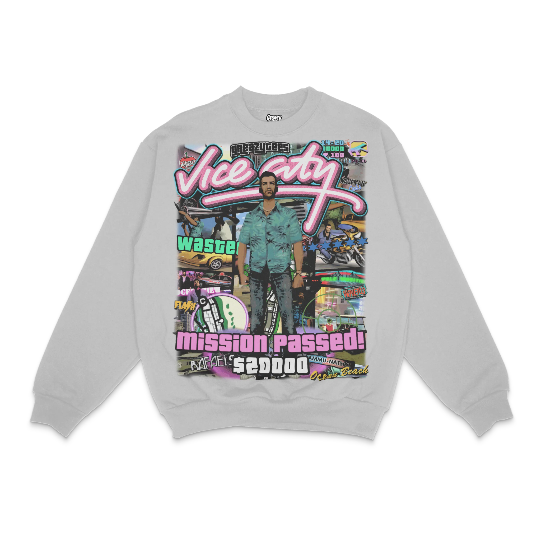 GTA Vice City Crewneck Sweatshirt - Greazy Tees