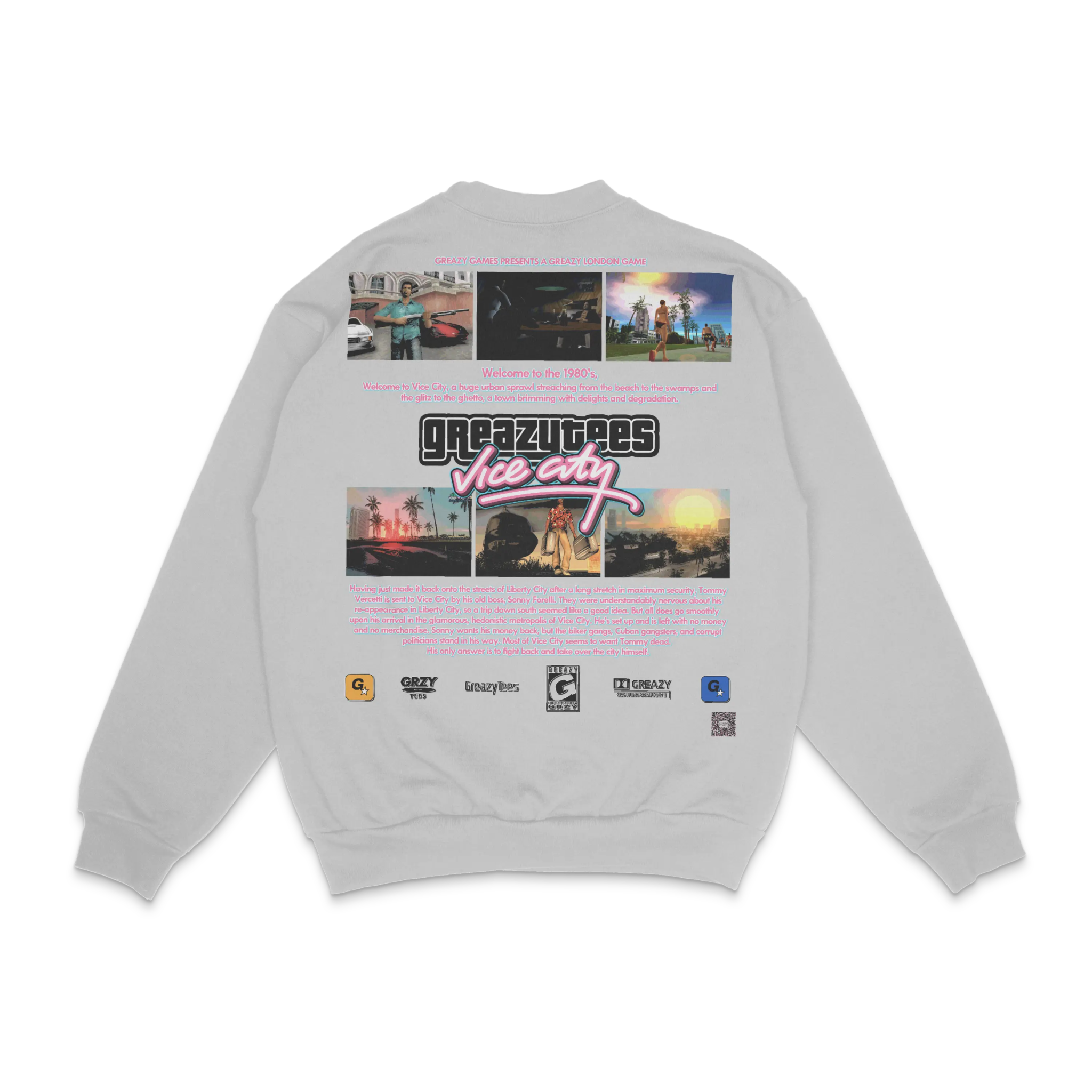 GTA Vice City Crewneck Sweatshirt - Greazy Tees