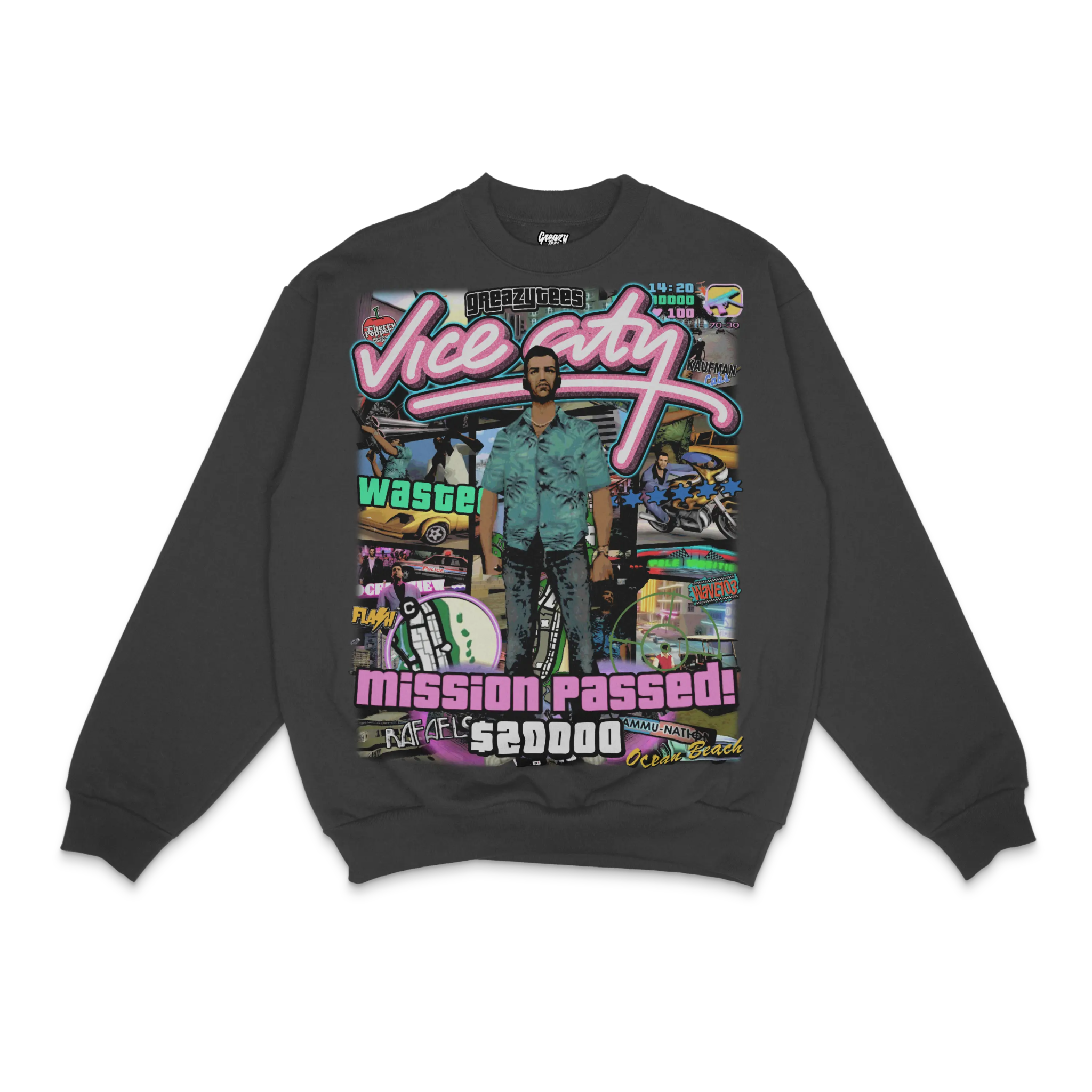 GTA Vice City Crewneck Sweatshirt - Greazy Tees