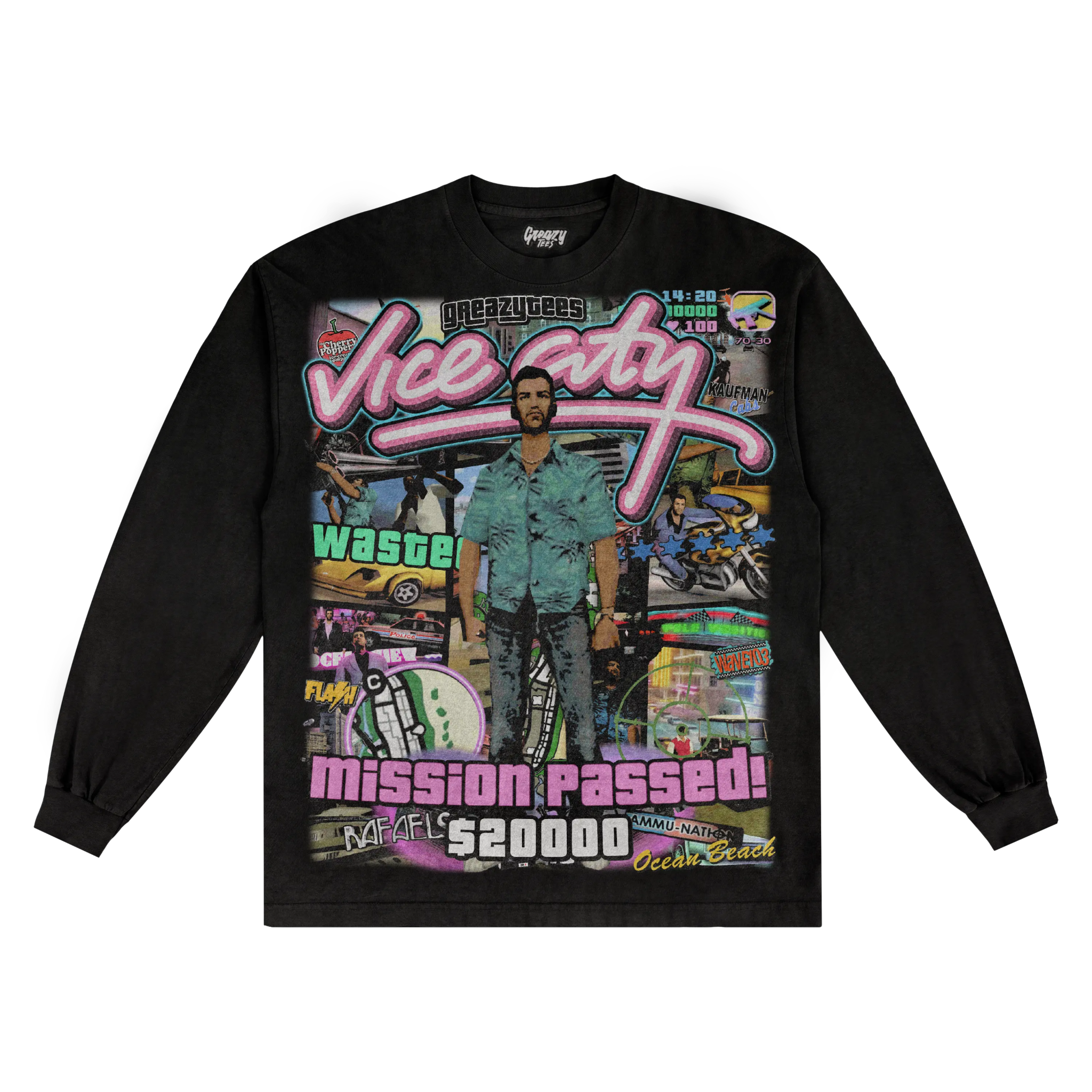 GTA Vice City Long Sleeved Tee - Greazy Tees