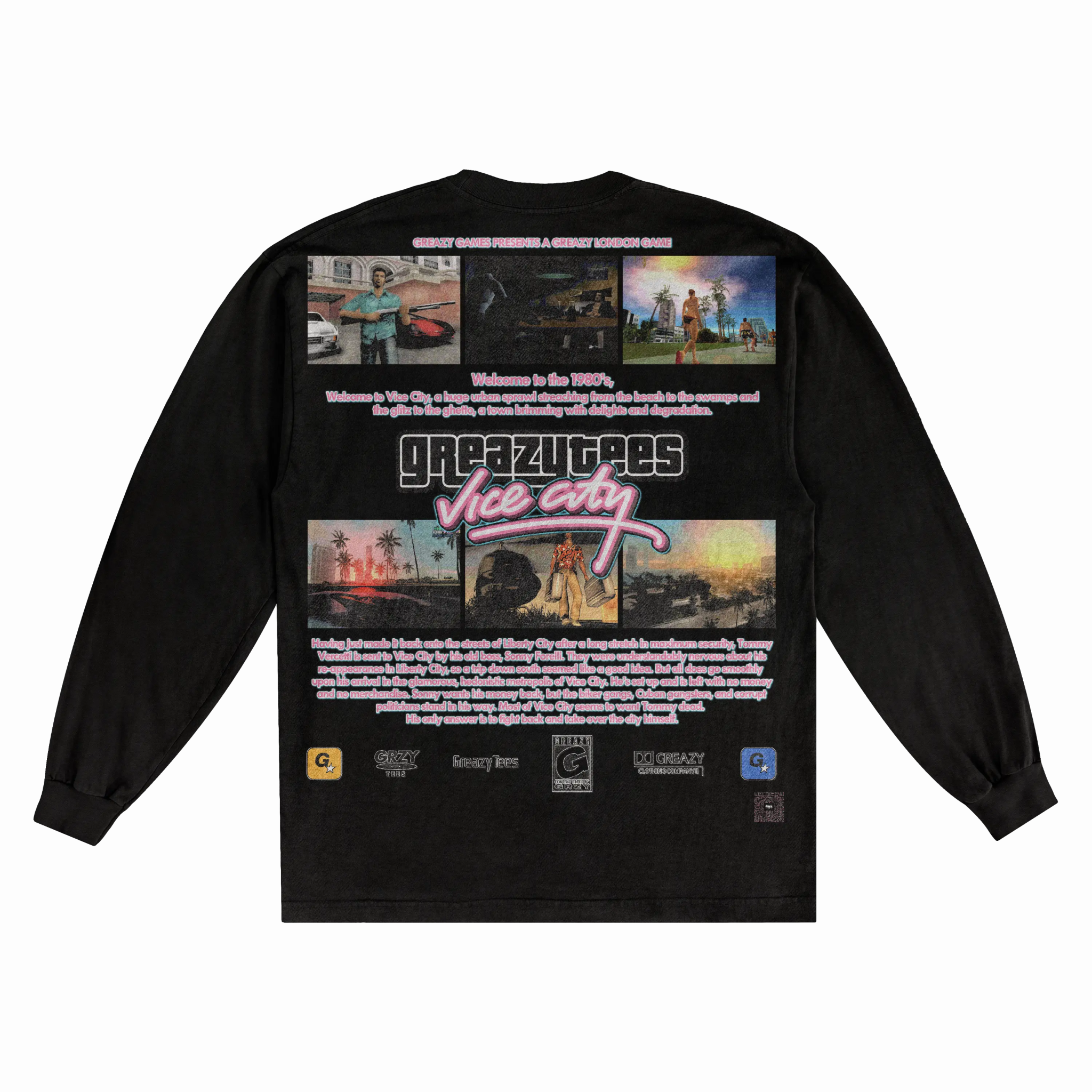 GTA Vice City Long Sleeved Tee - Greazy Tees