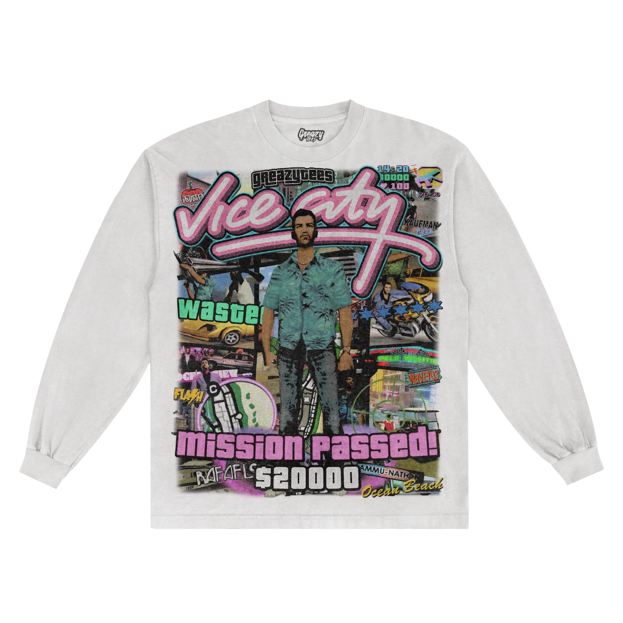 GTA Vice City Long Sleeved Tee - Greazy Tees