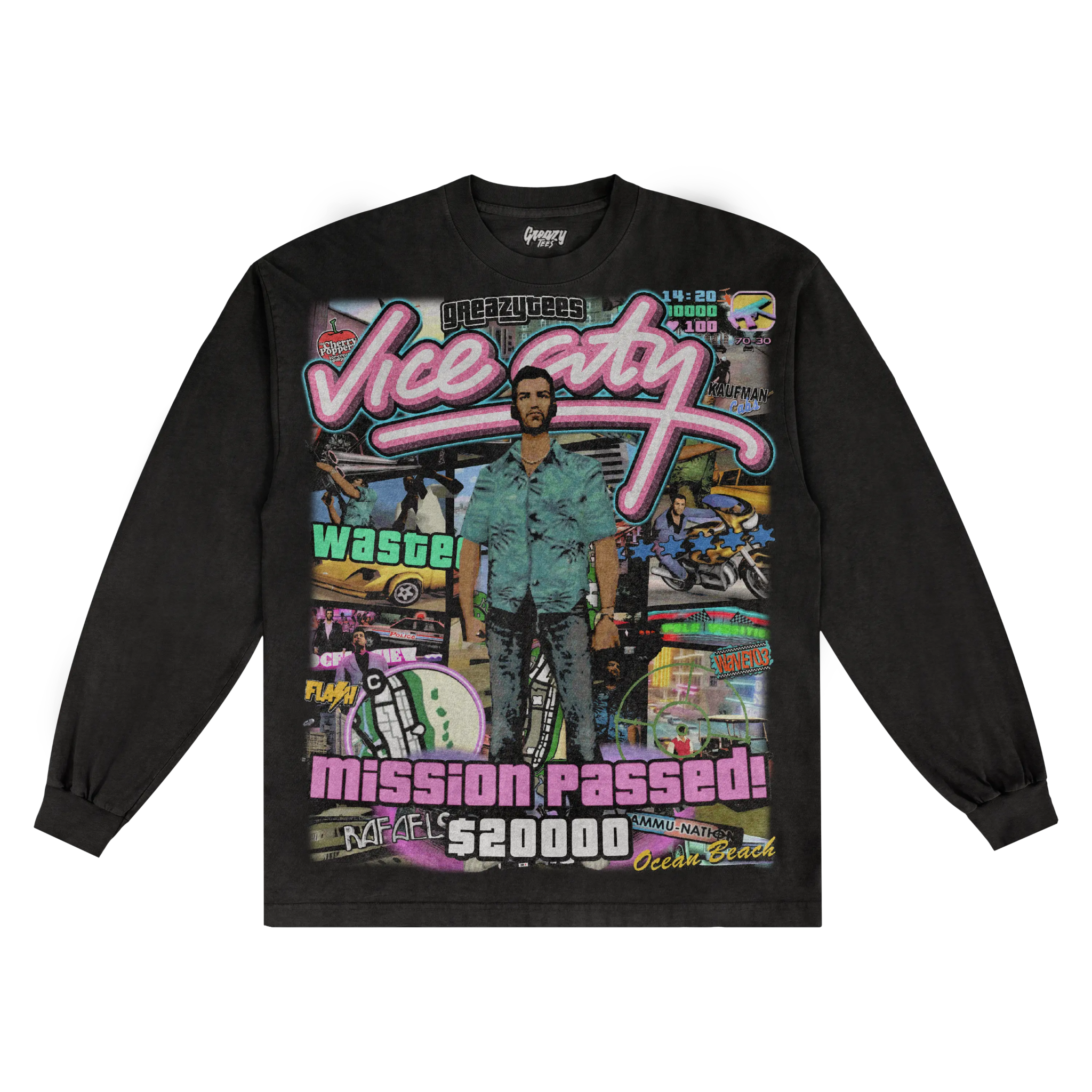 GTA Vice City Long Sleeved Tee - Greazy Tees