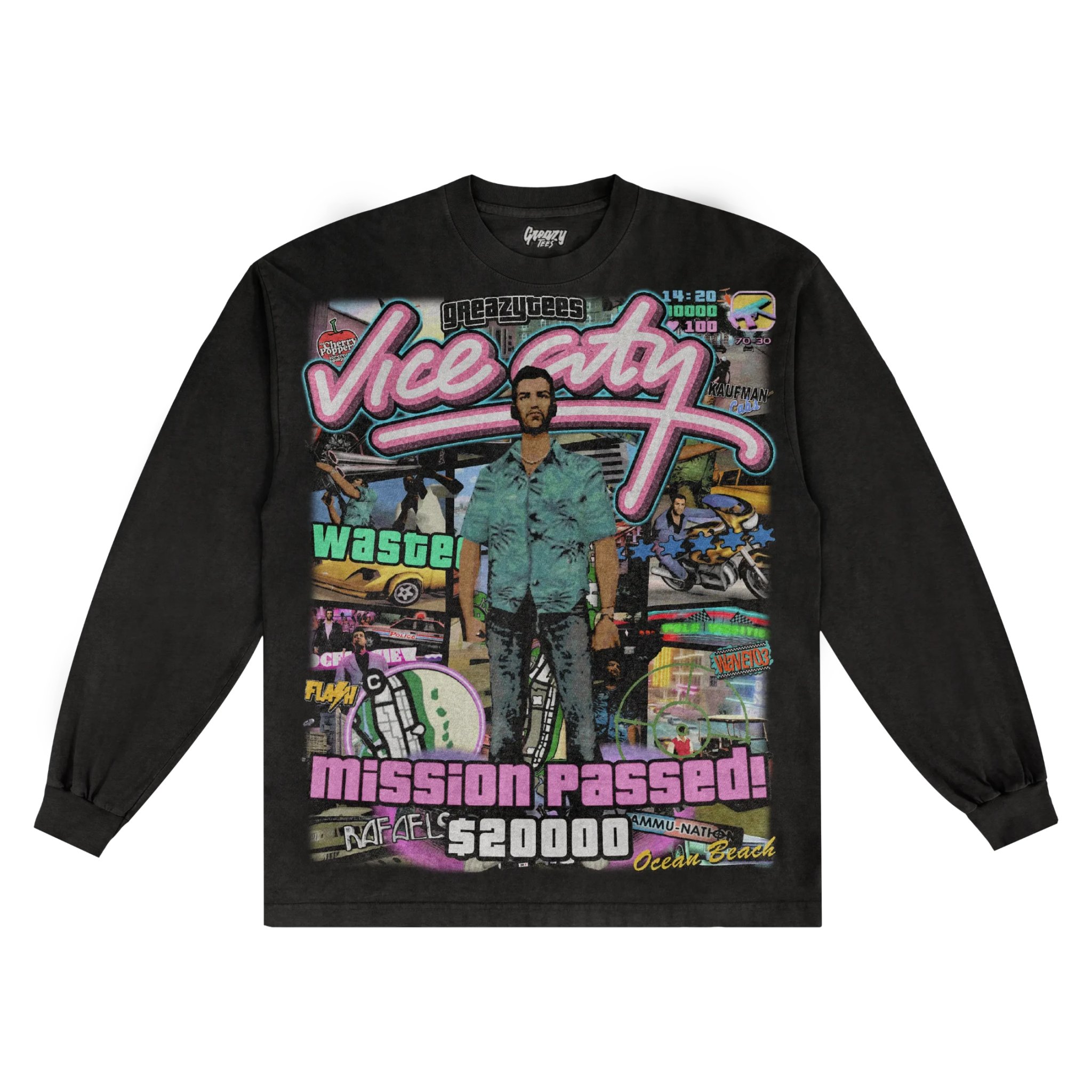 GTA Vice City Long Sleeved Tee - Greazy Tees