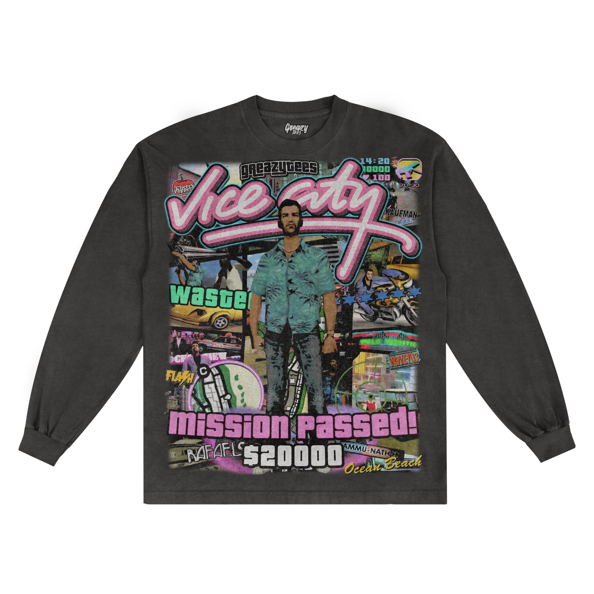 GTA Vice City Long Sleeved Tee - Greazy Tees