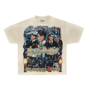 Harry Potter & the Philosopher's Stone Tee Tee Greazy Tees XS Off White Oversized