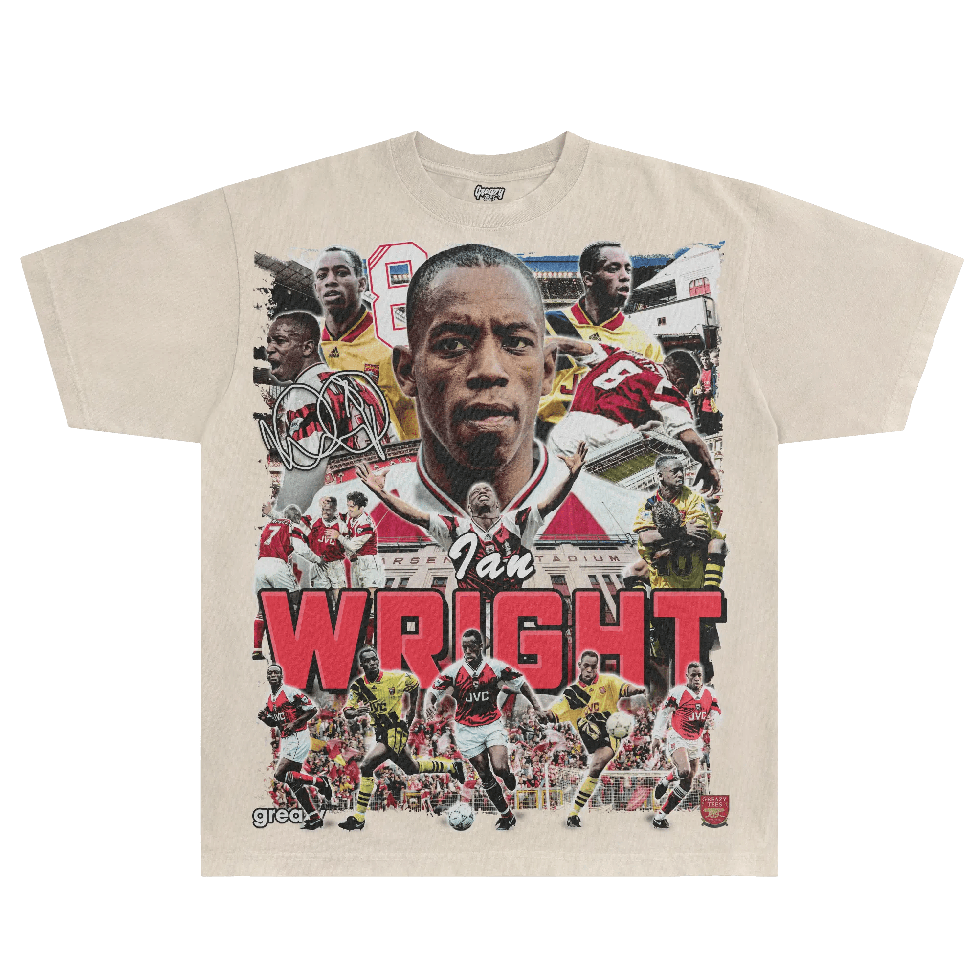 Ian Wright Arsenal FC Tee - Greazy Tees