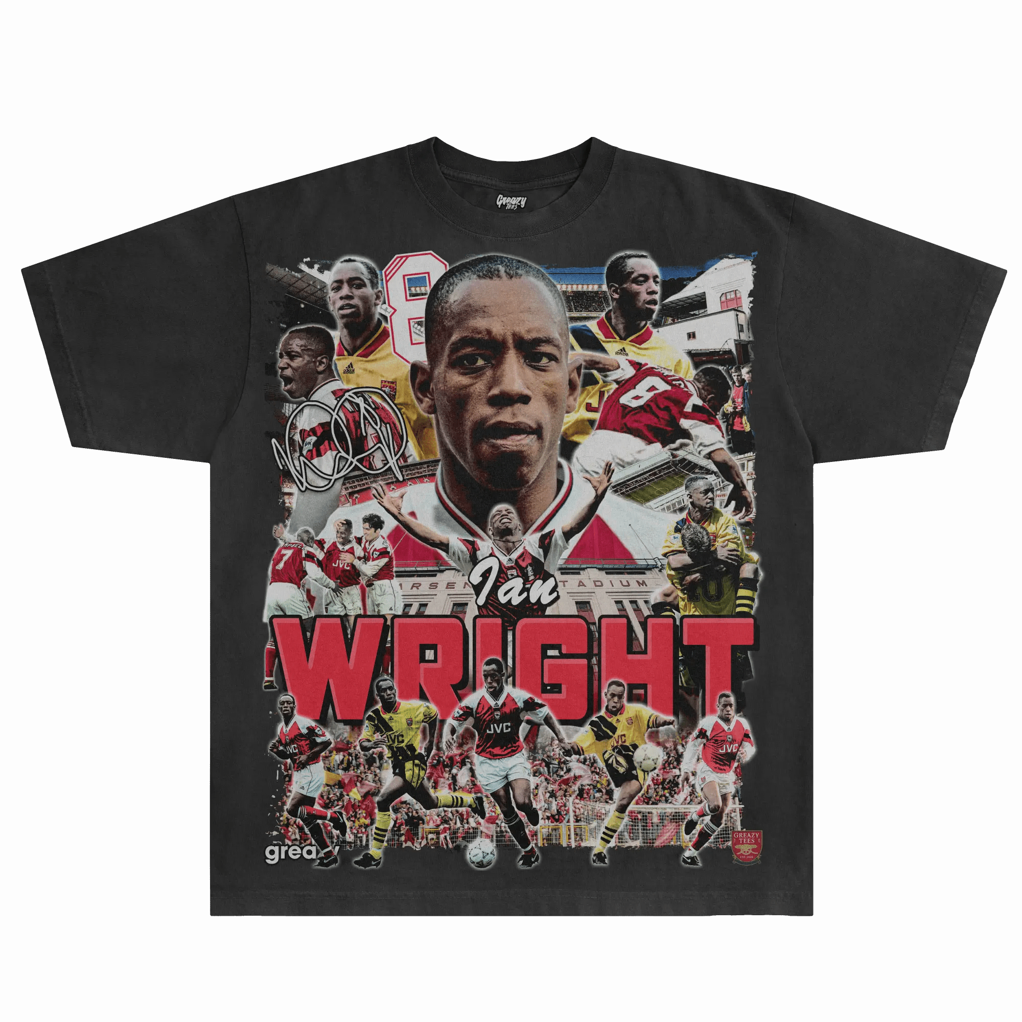 Ian Wright Arsenal FC Tee - Greazy Tees