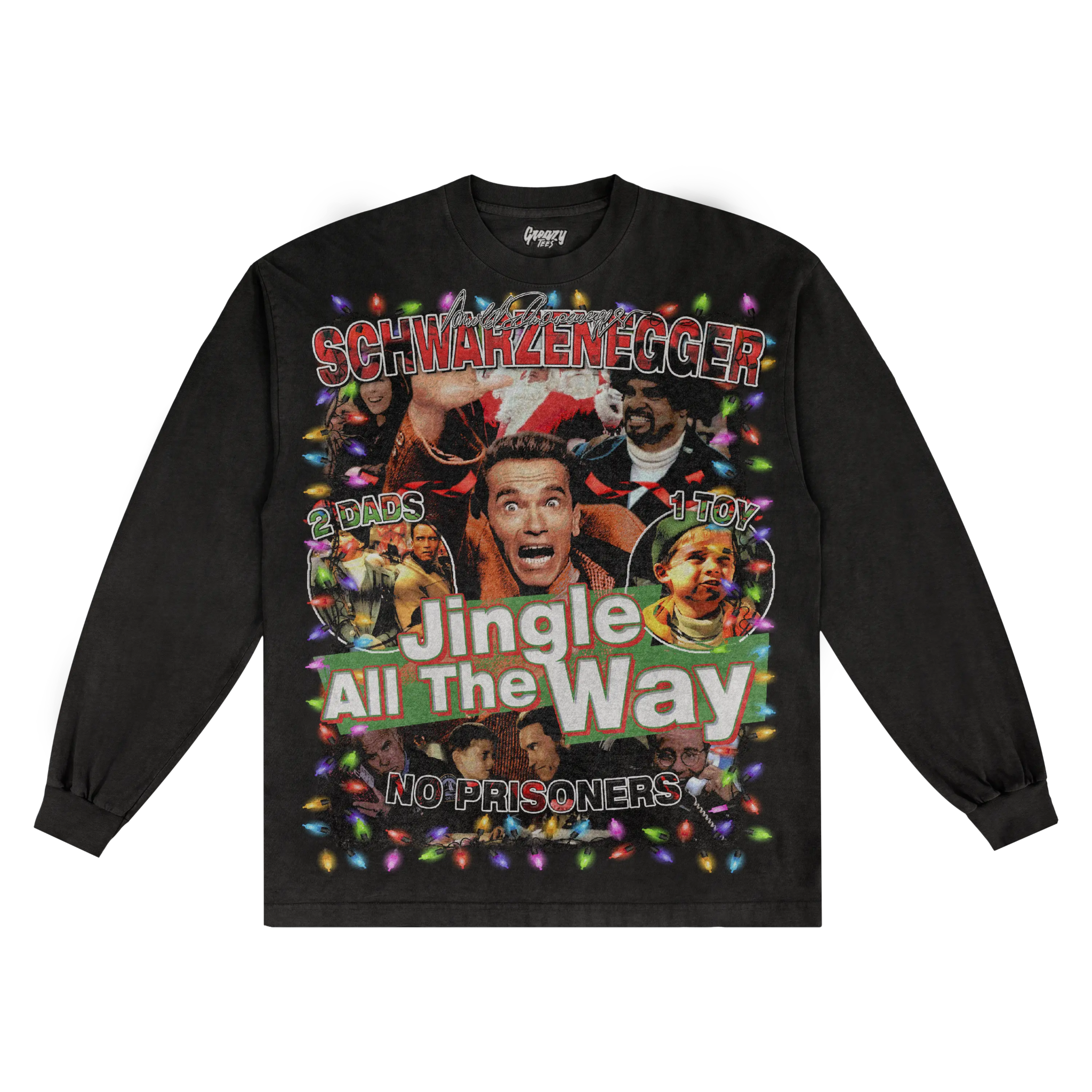 Jingle All The Way Christmas Long Sleeved Tee - Greazy Tees