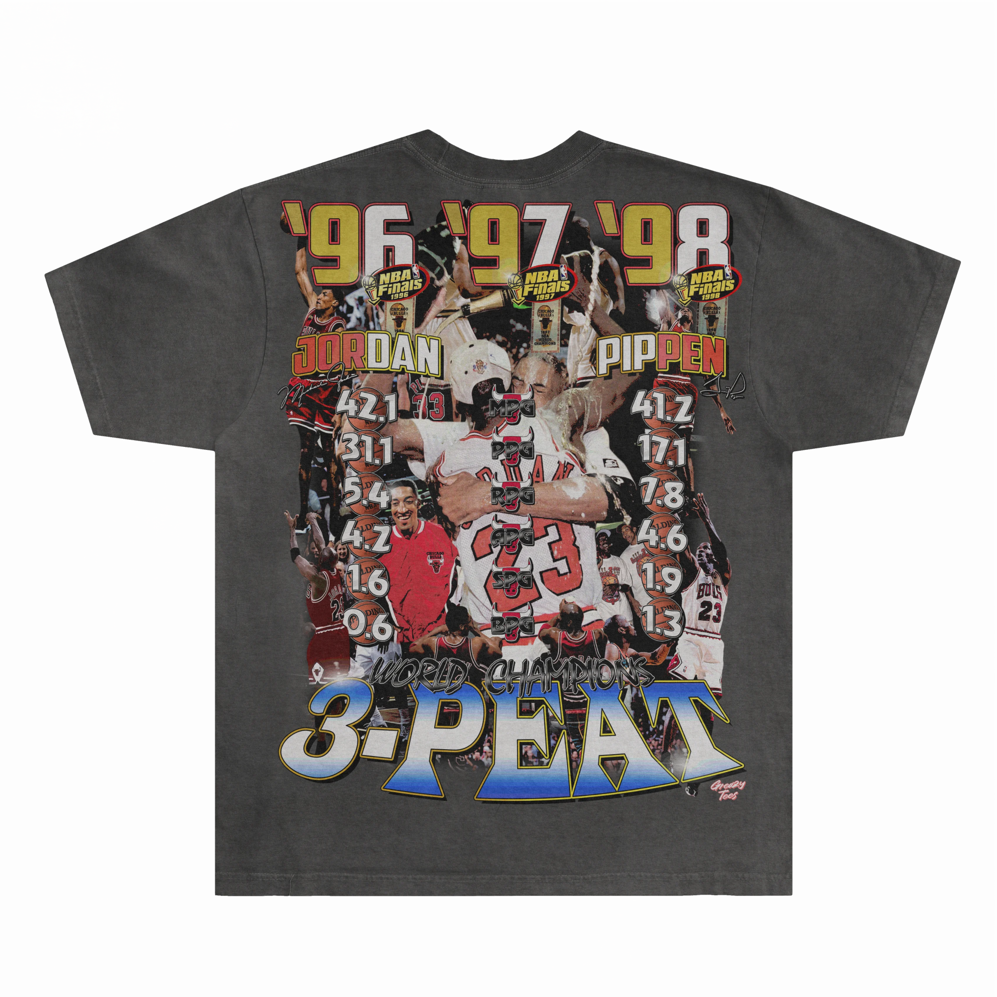 Jordan & Pippen '96 - 98 Classic Tee - Greazy Tees