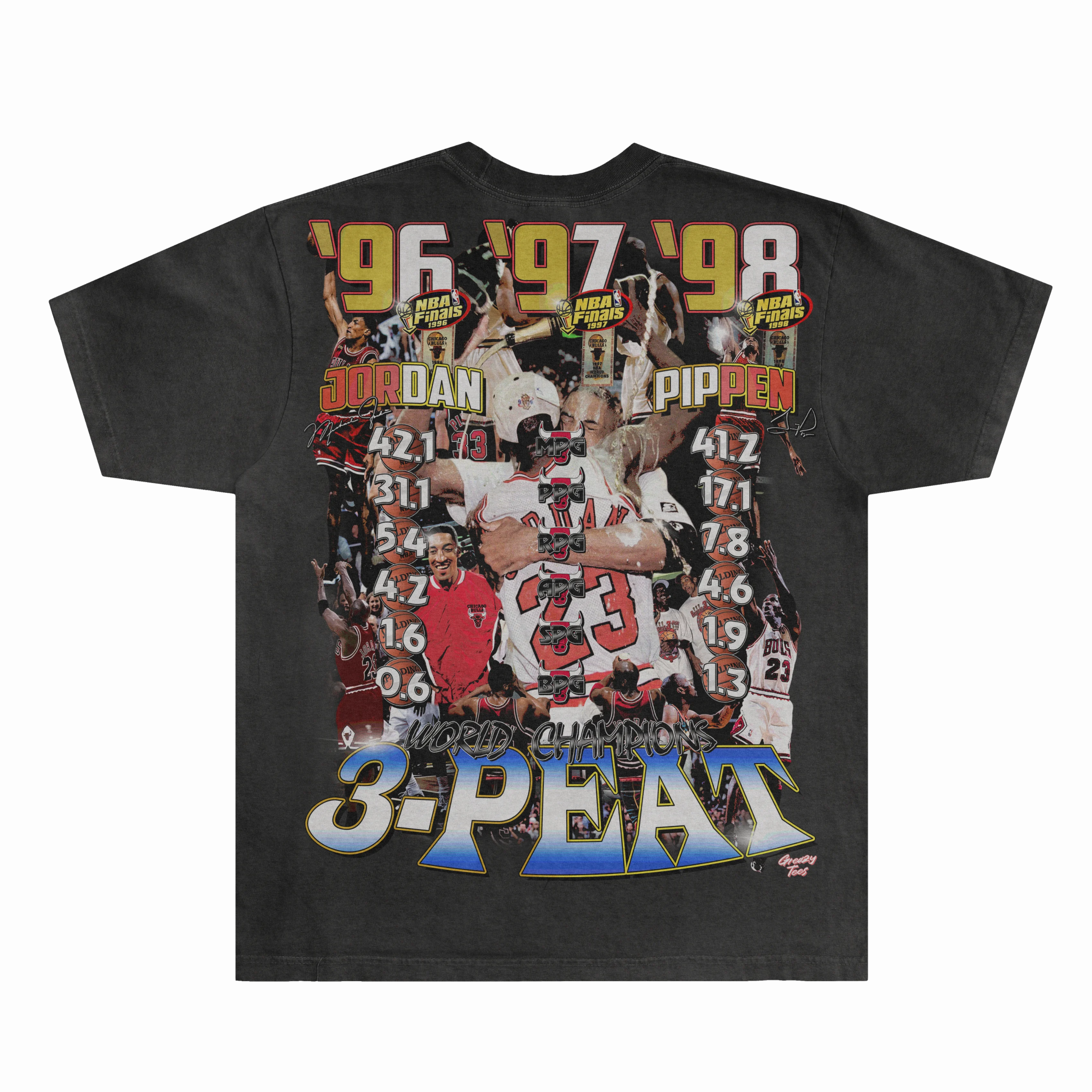 Jordan & Pippen '96 - 98 Classic Tee - Greazy Tees