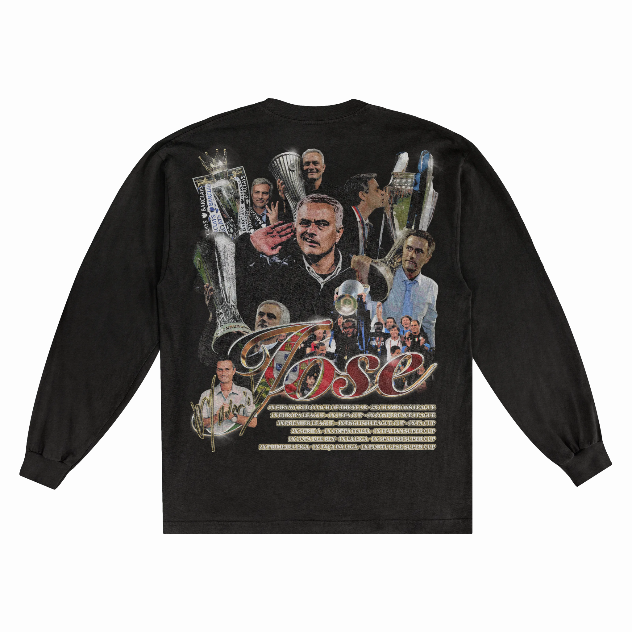 Josè Mourinho Long Sleeved Tee - Greazy Tees