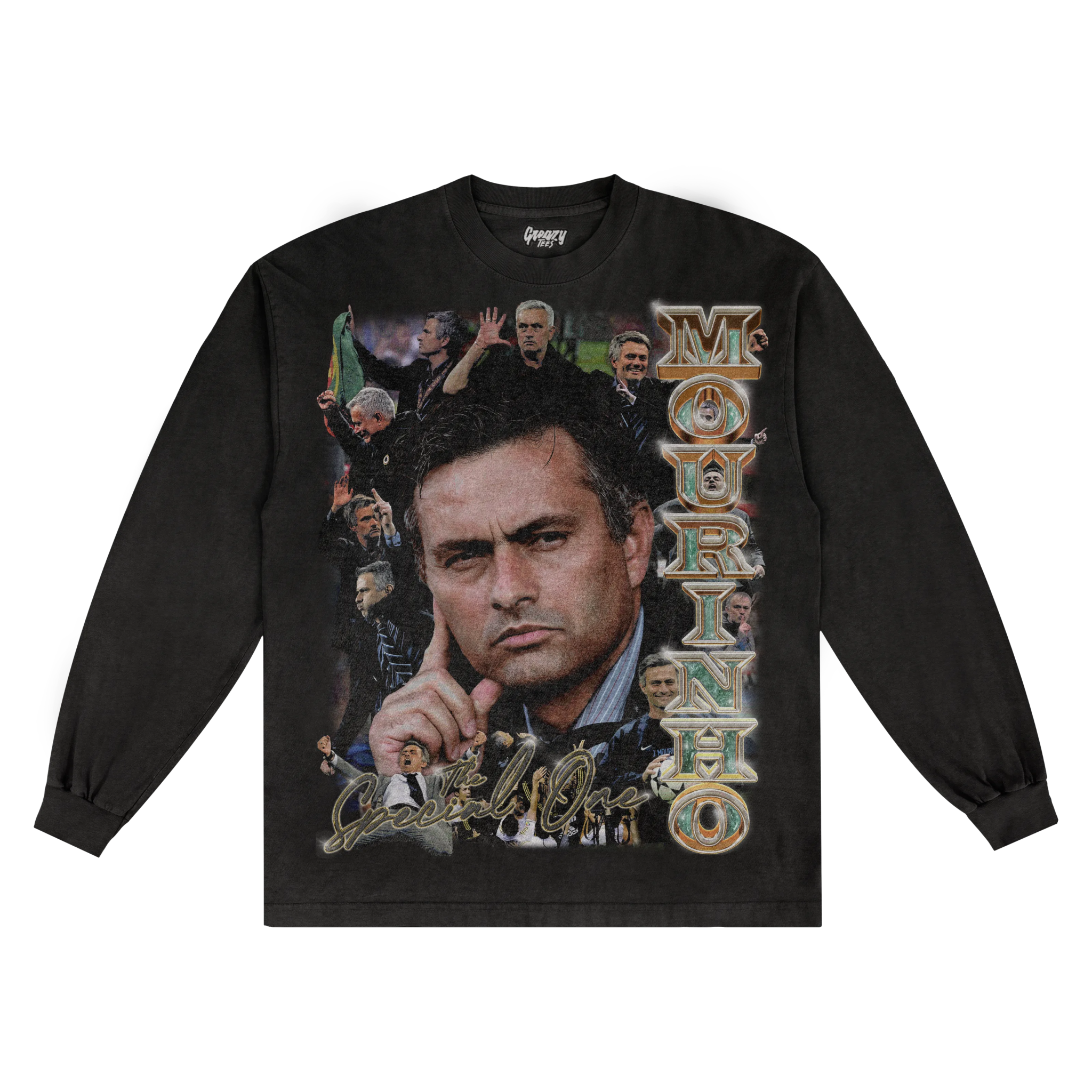 Josè Mourinho Long Sleeved Tee - Greazy Tees