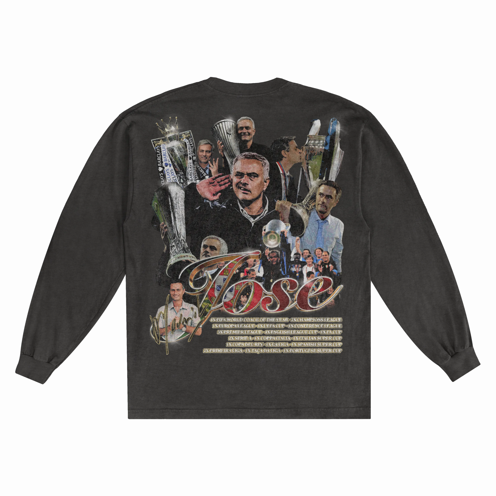 Josè Mourinho Long Sleeved Tee - Greazy Tees