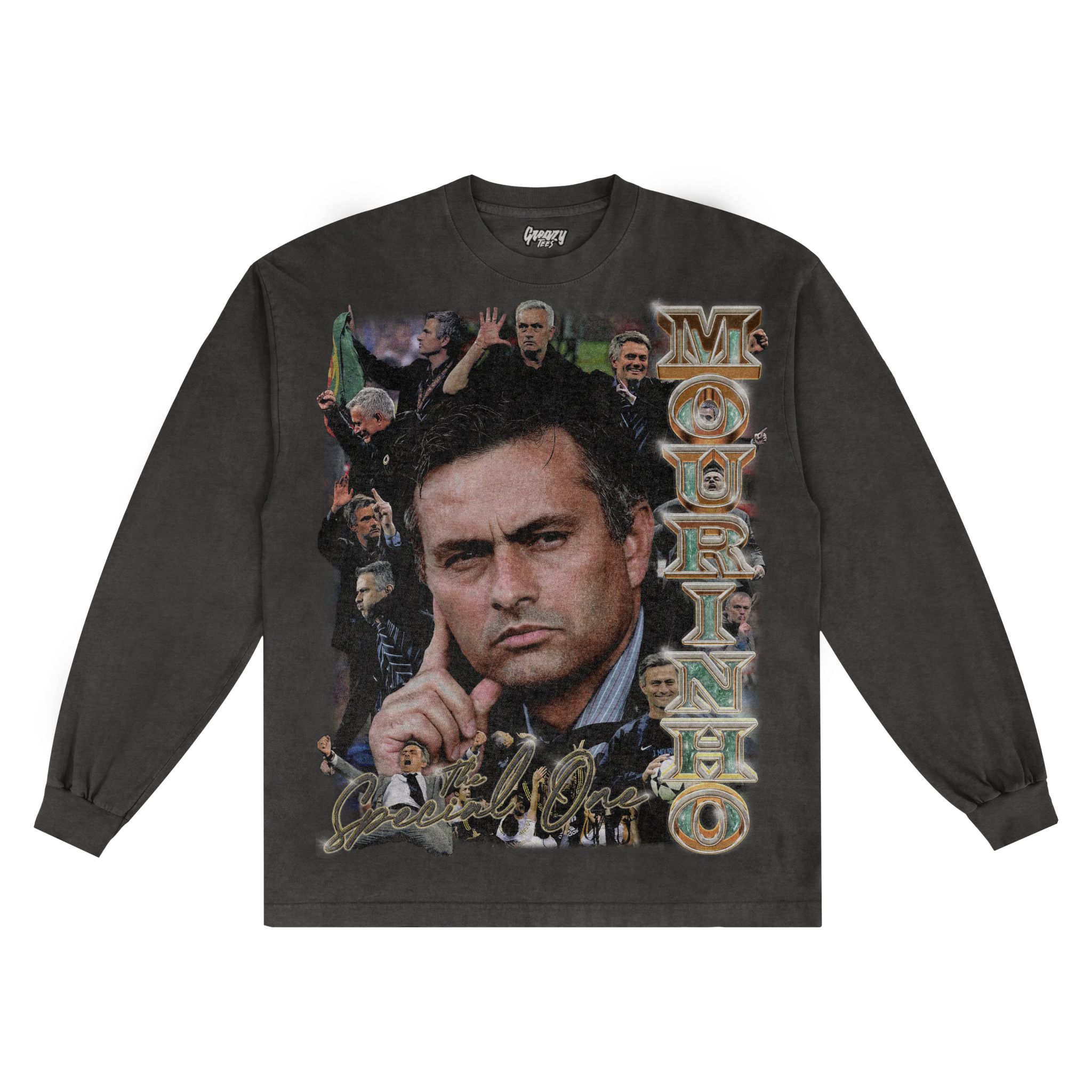 Josè Mourinho Long Sleeved Tee - Greazy Tees