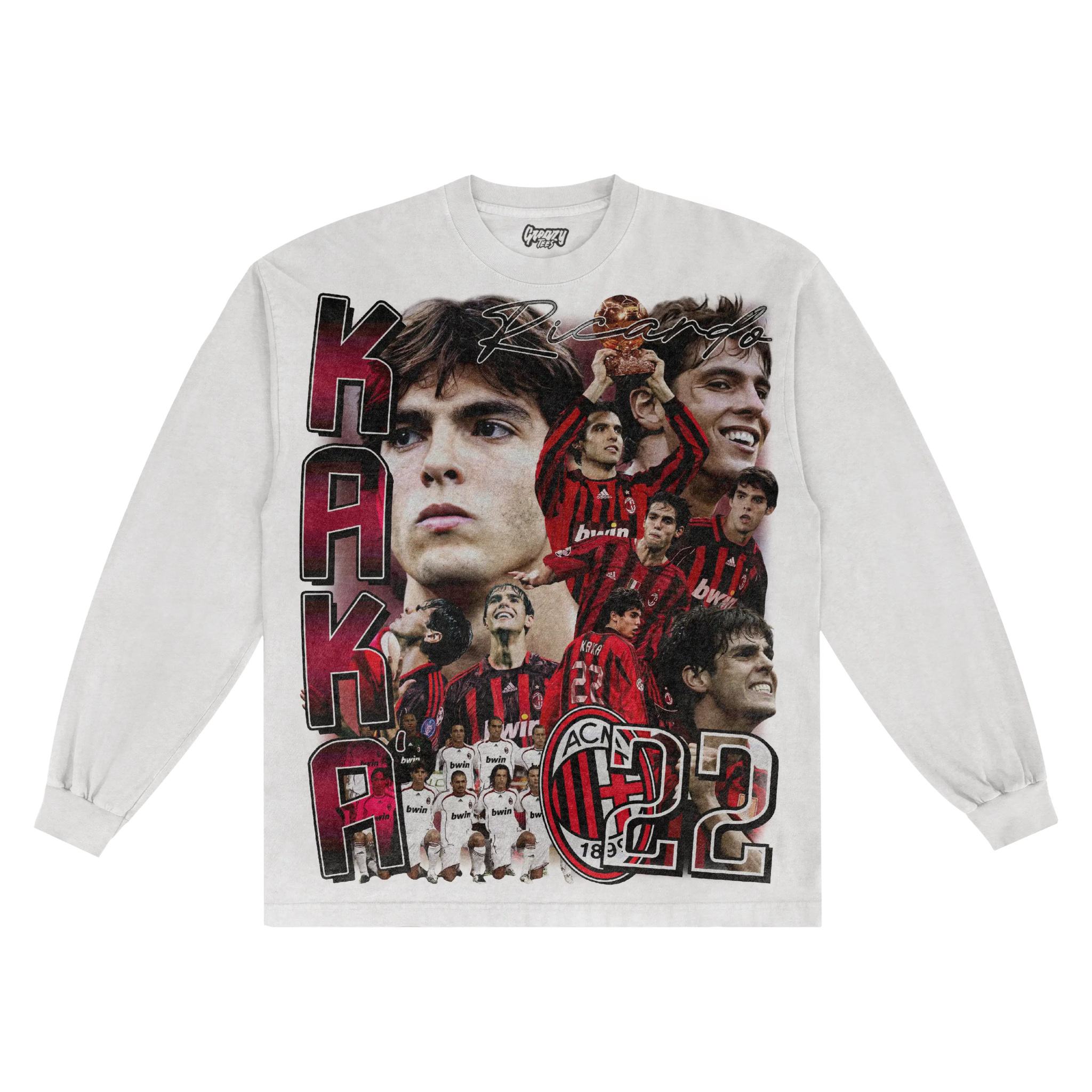 Kaká AC Milan Classic Long Sleeved Tee - Greazy Tees