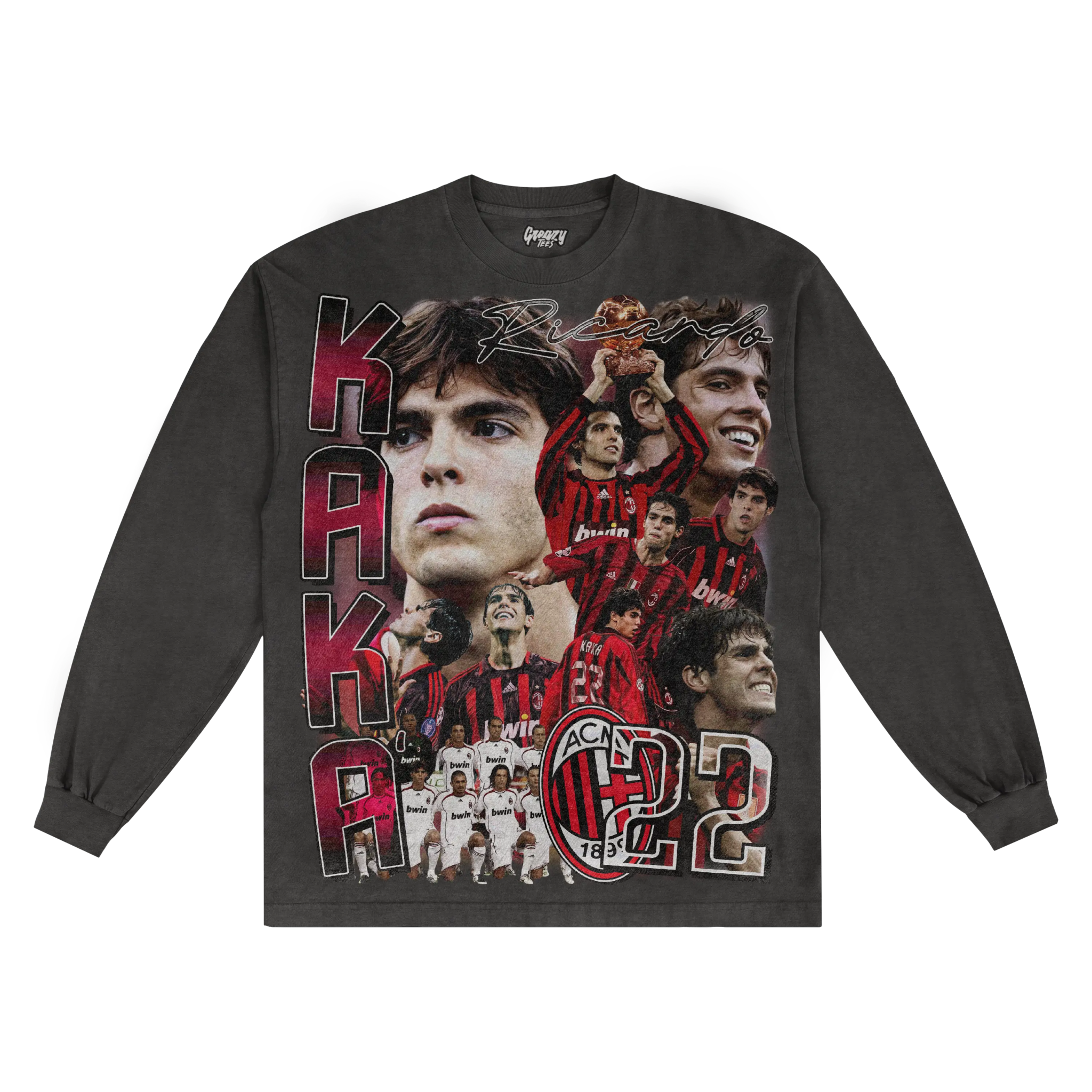 Kaká AC Milan Classic Long Sleeved Tee - Greazy Tees