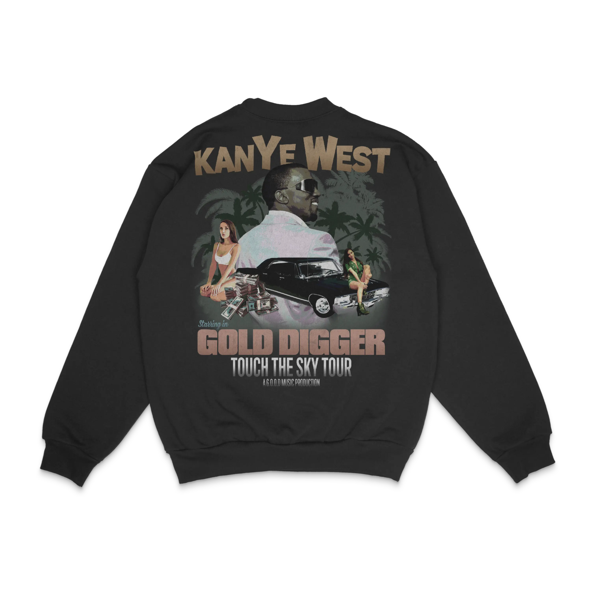 Kanye West Gold Digger Crewneck Sweatshirt - Greazy Tees