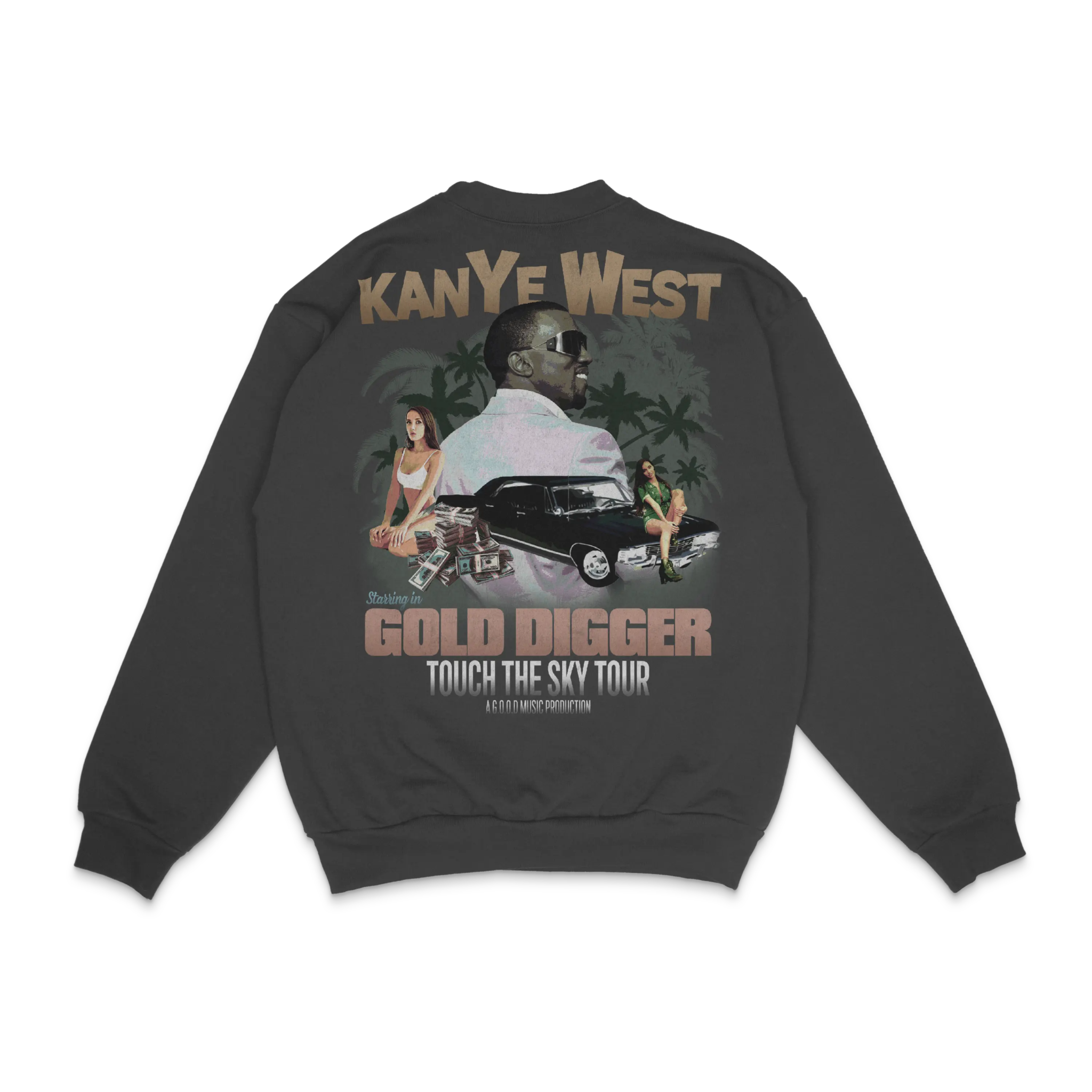 Kanye West Gold Digger Crewneck Sweatshirt - Greazy Tees