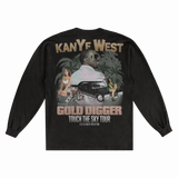 Kanye West Gold Digger Long Sleeved Tee - Greazy Tees