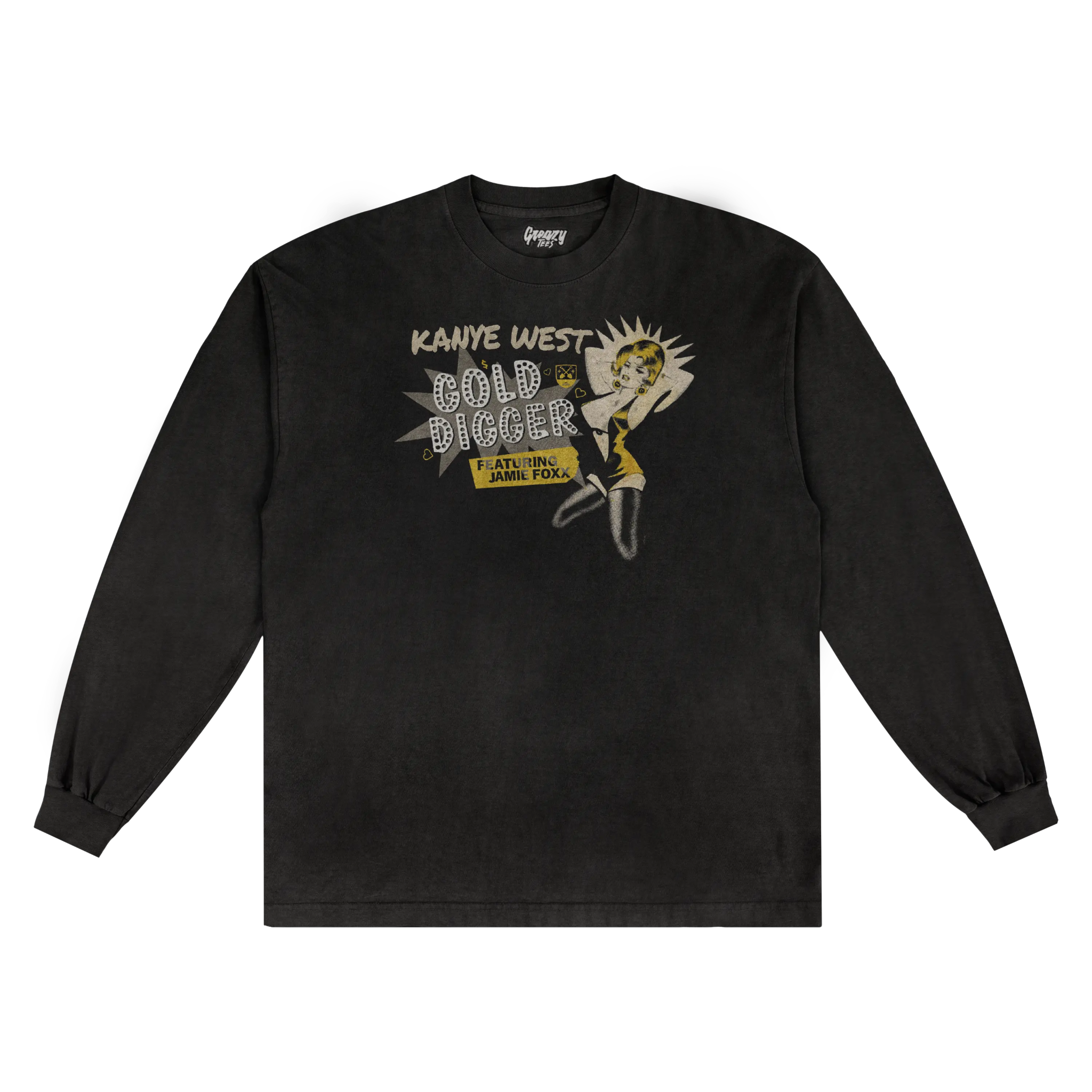 Kanye West Gold Digger Long Sleeved Tee - Greazy Tees