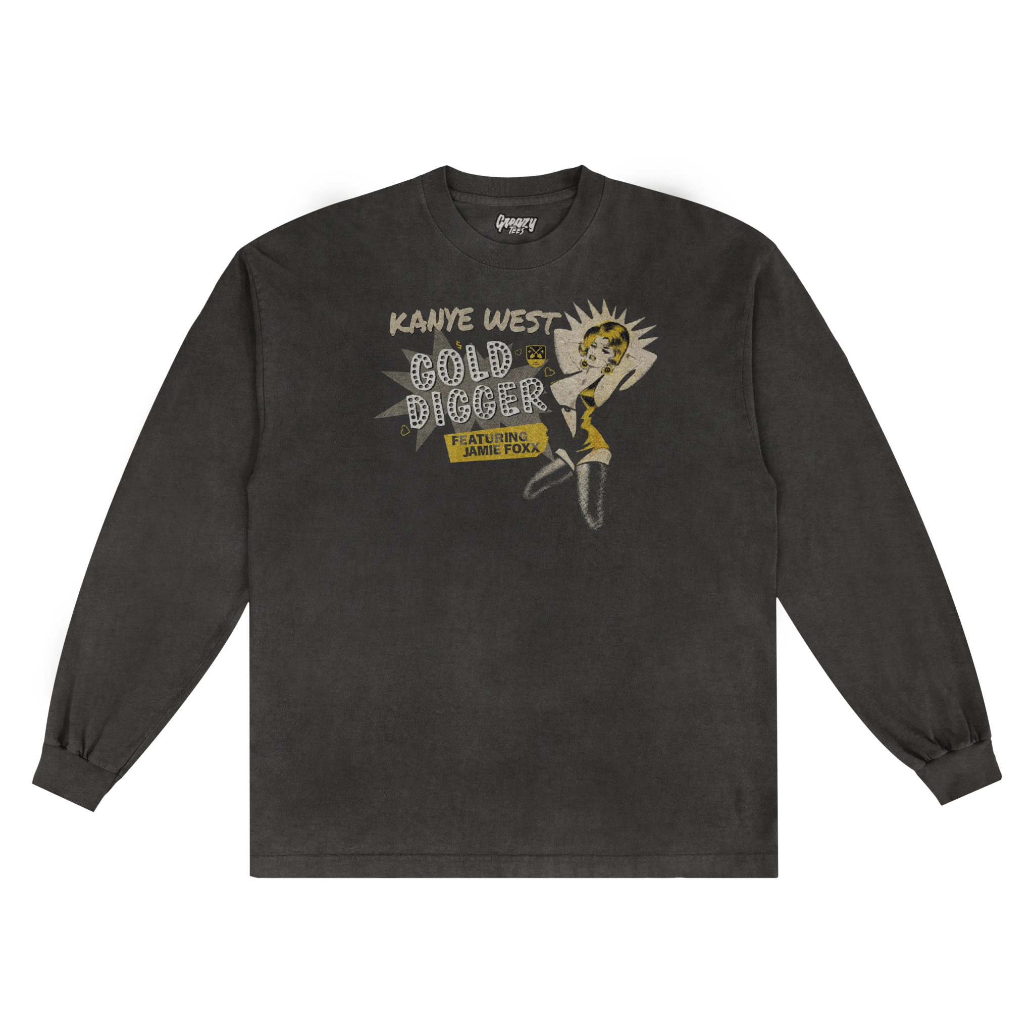 Kanye West Gold Digger Long Sleeved Tee - Greazy Tees