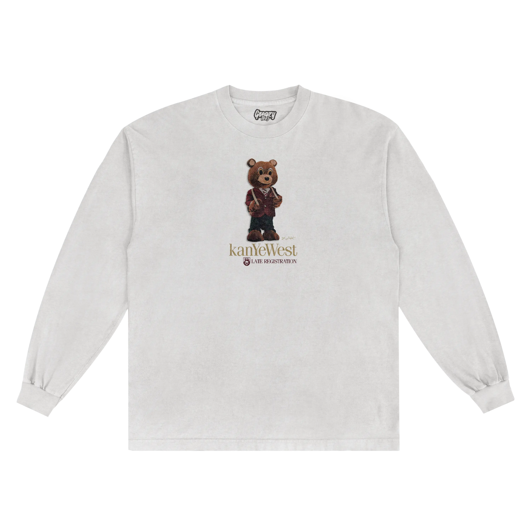 Kanye West Late Reg Polo Bear Long Sleeved Tee - Greazy Tees