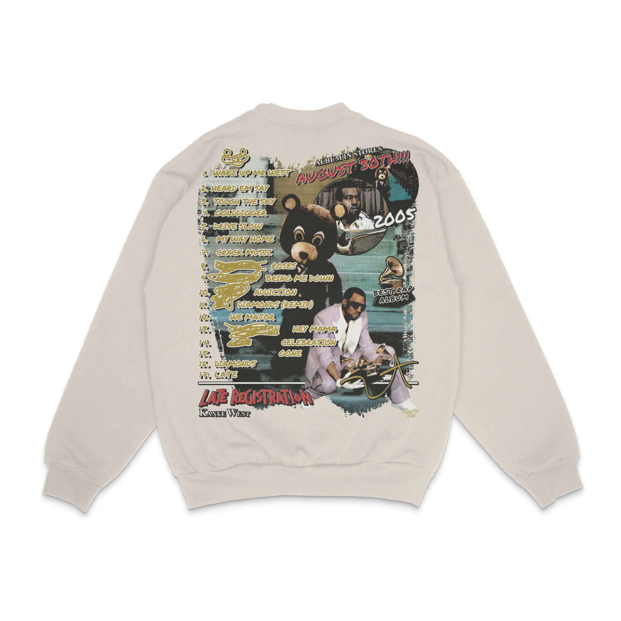 Kanye West Late Registration Crewneck Sweatshirt - Greazy Tees