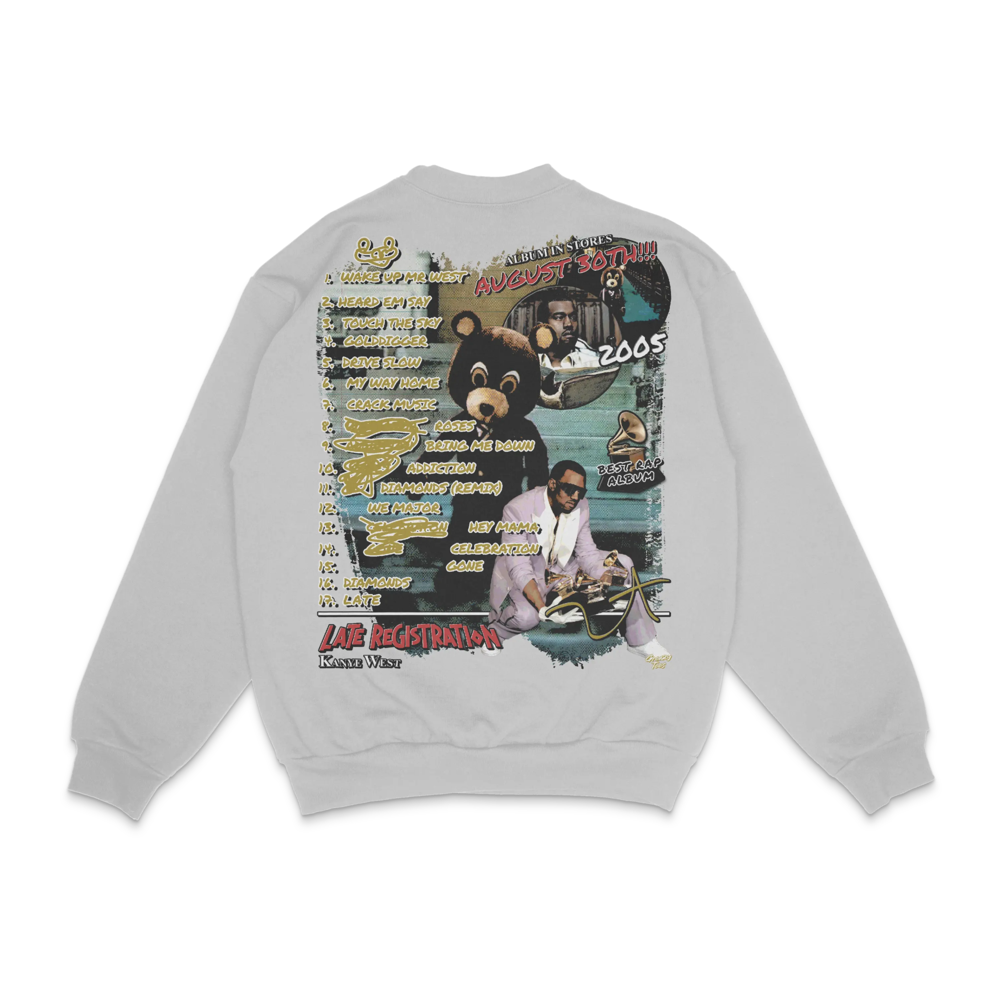 Kanye West Late Registration Crewneck Sweatshirt - Greazy Tees