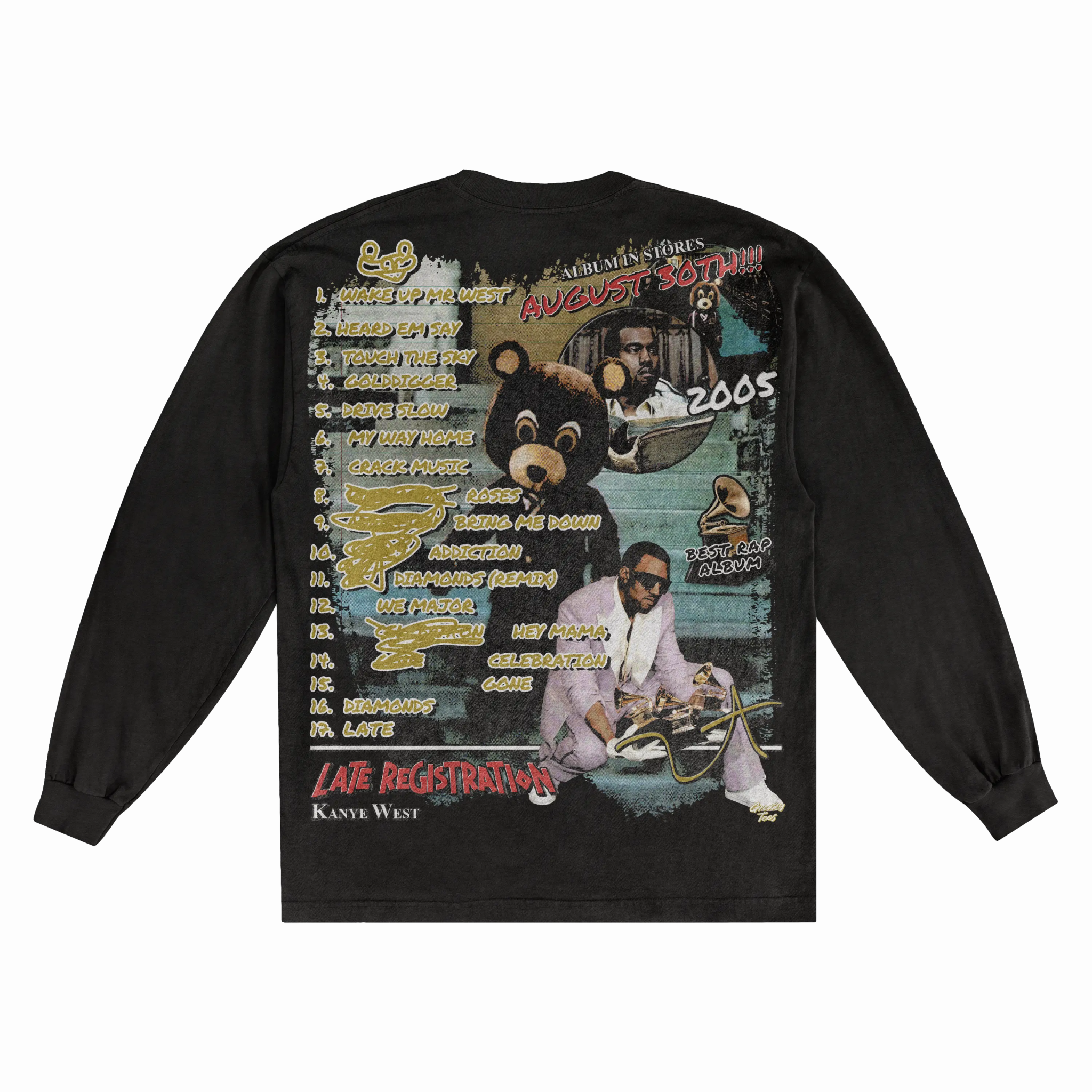 Kanye West Late Registration Long Sleeved Tee - Greazy Tees