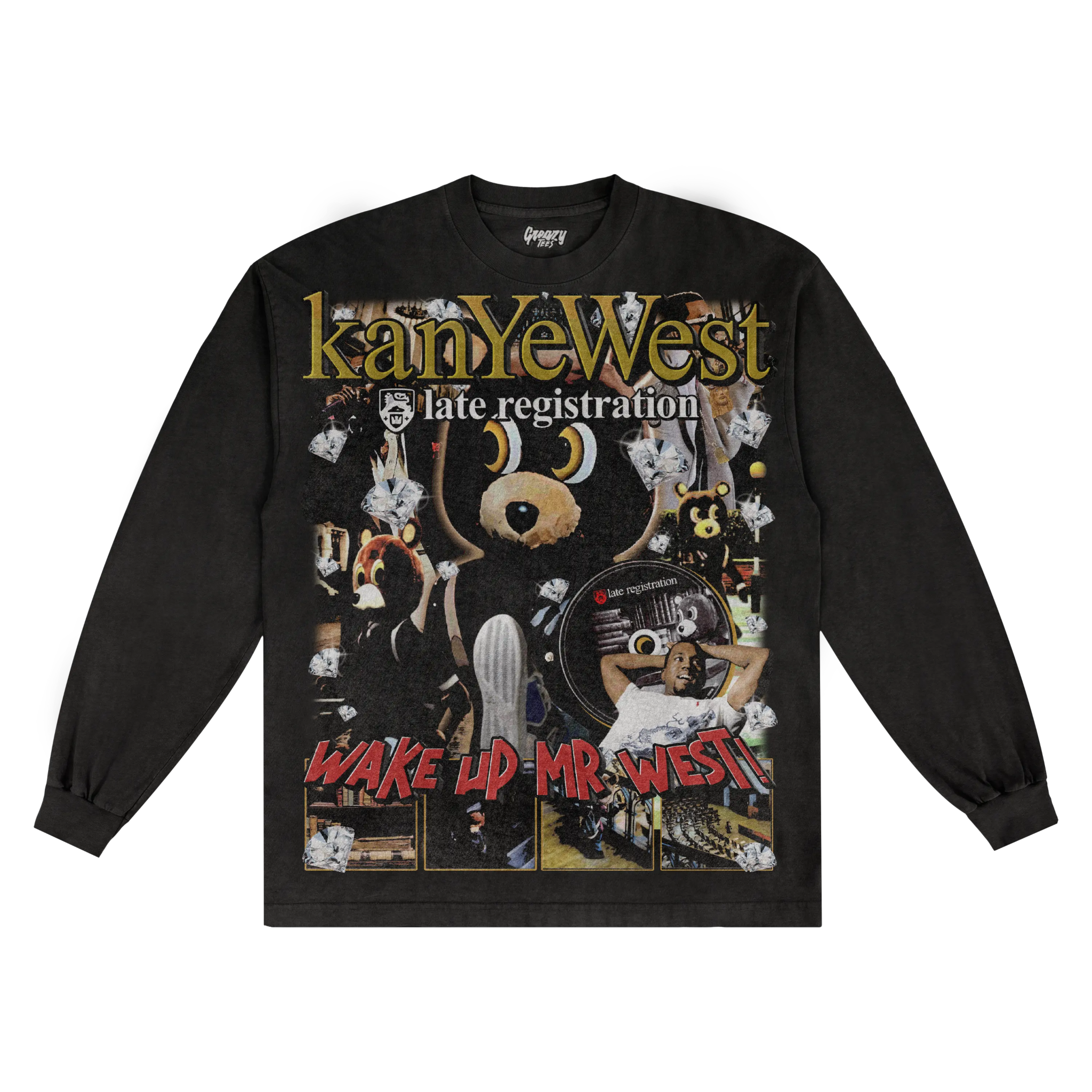 Kanye West Late Registration Long Sleeved Tee - Greazy Tees