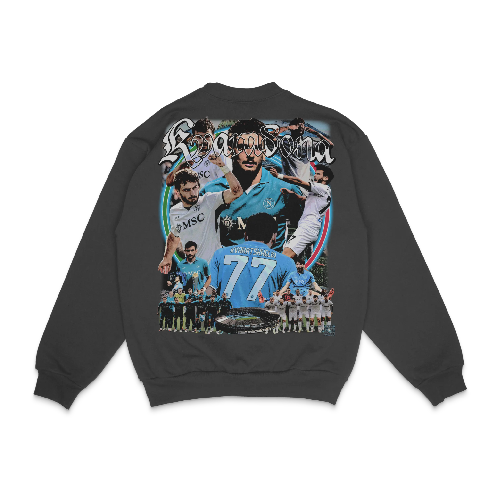 Khvicha Kvaratskhelia Napoli Crewneck Sweatshirt - Greazy Tees