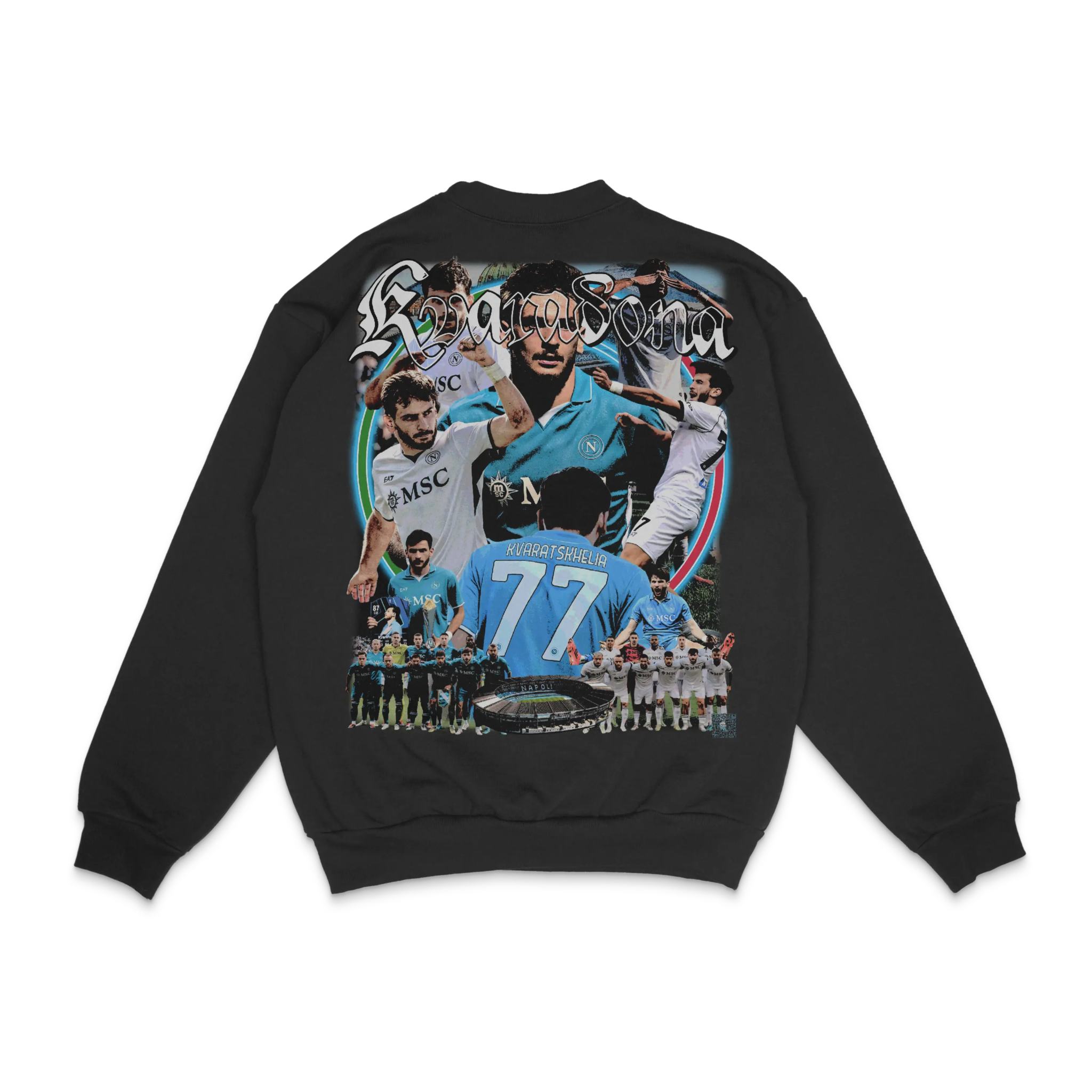 Khvicha Kvaratskhelia Napoli Crewneck Sweatshirt - Greazy Tees