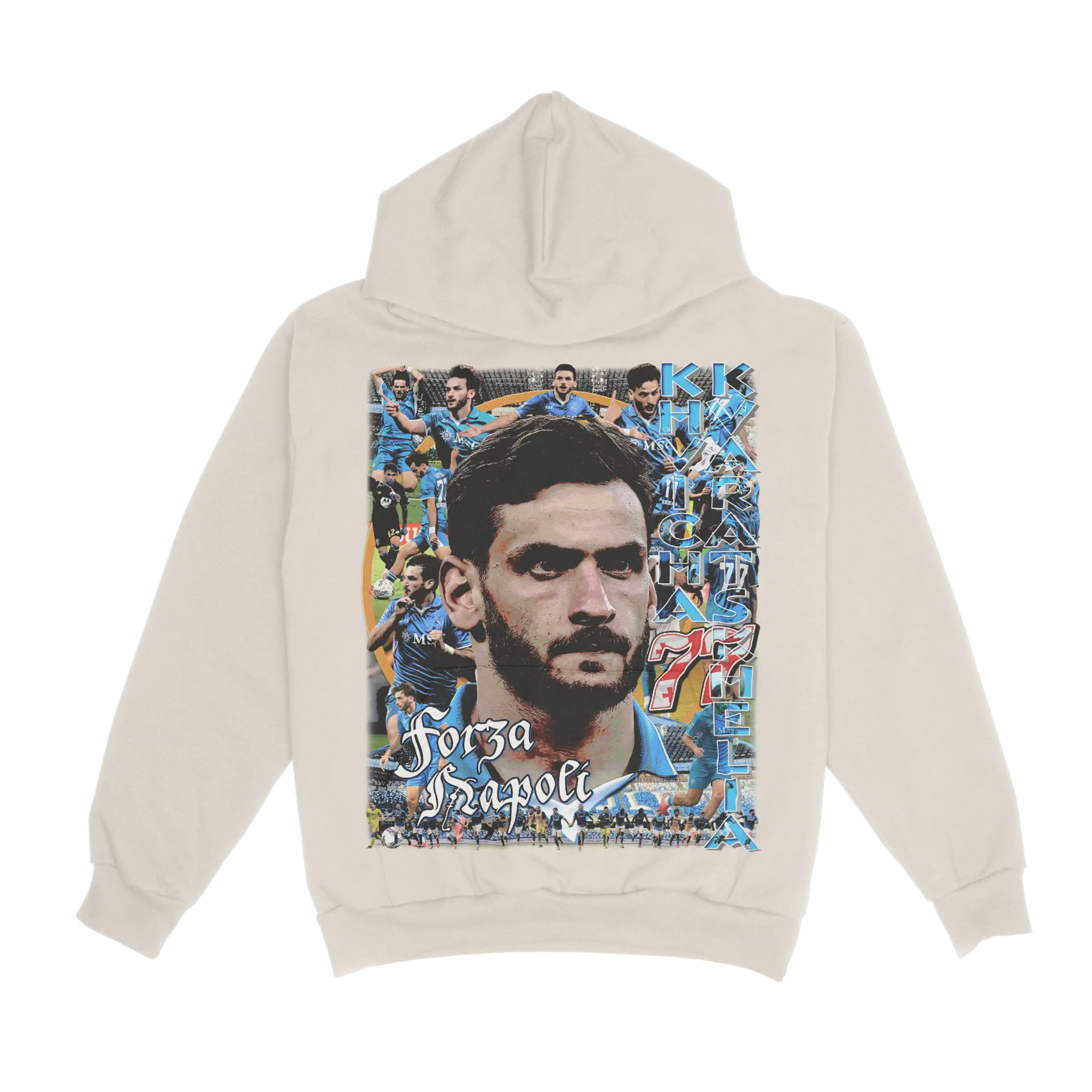 Khvicha Kvaratskhelia Napoli Hoody - Greazy Tees