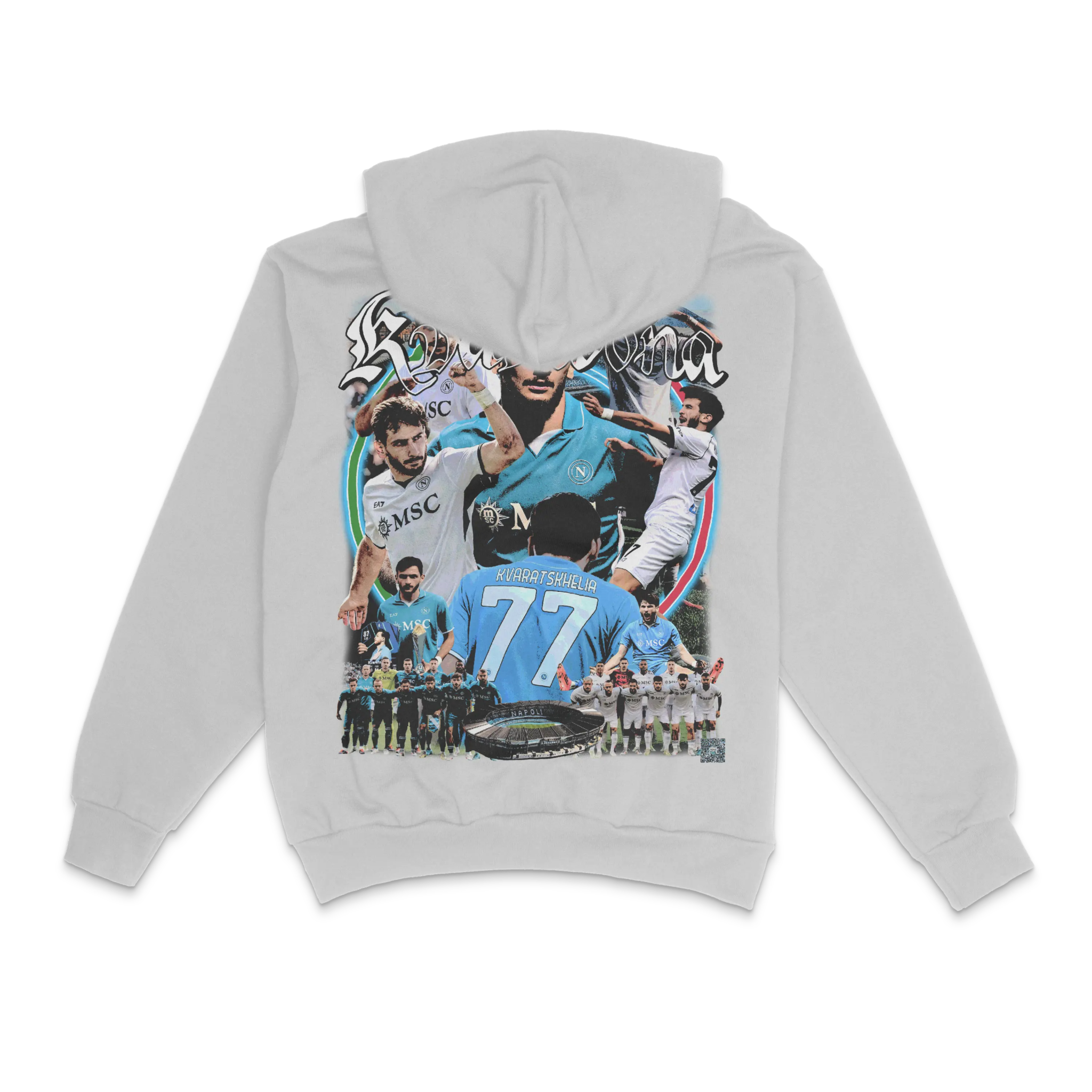 Khvicha Kvaratskhelia Napoli Hoody - Greazy Tees