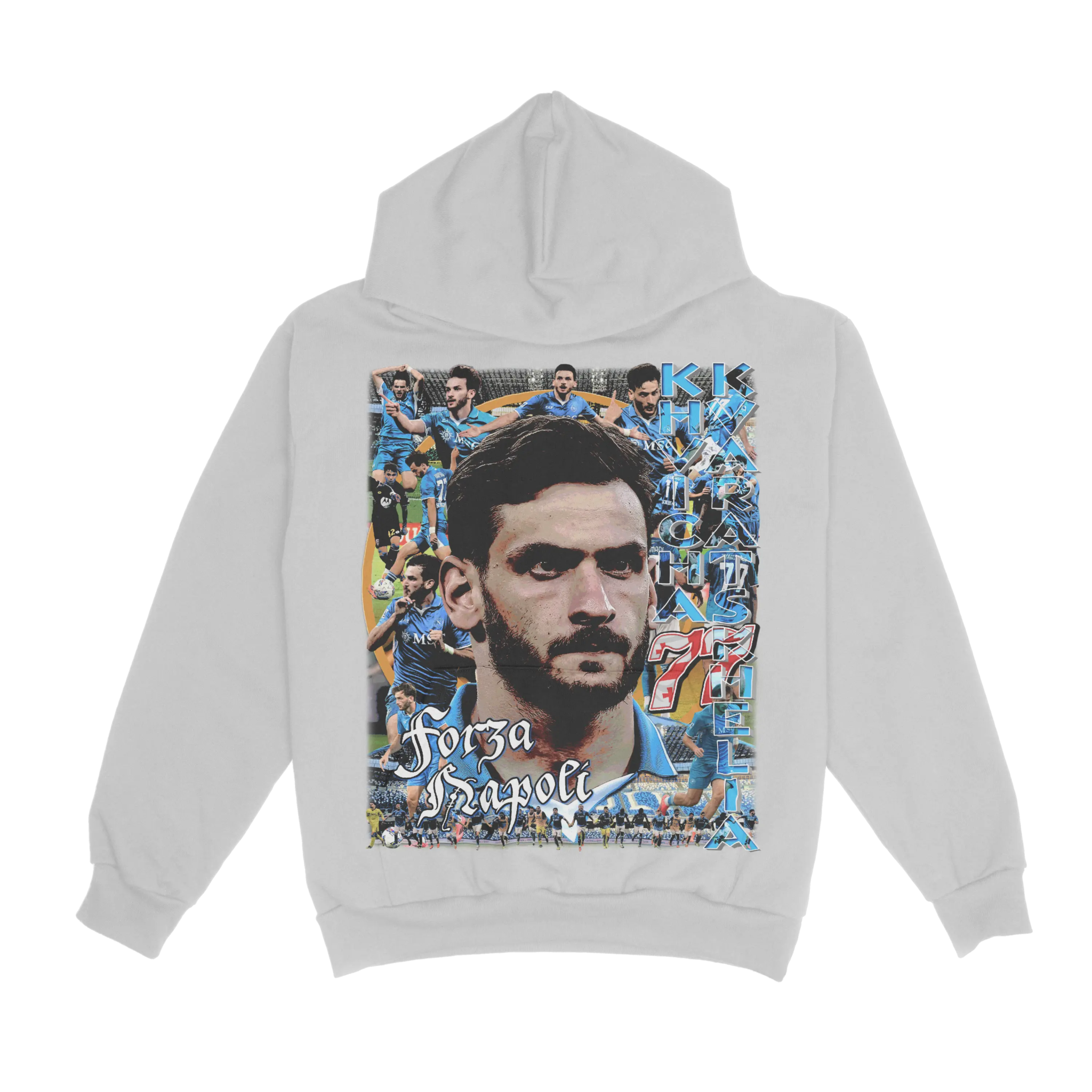 Khvicha Kvaratskhelia Napoli Hoody - Greazy Tees