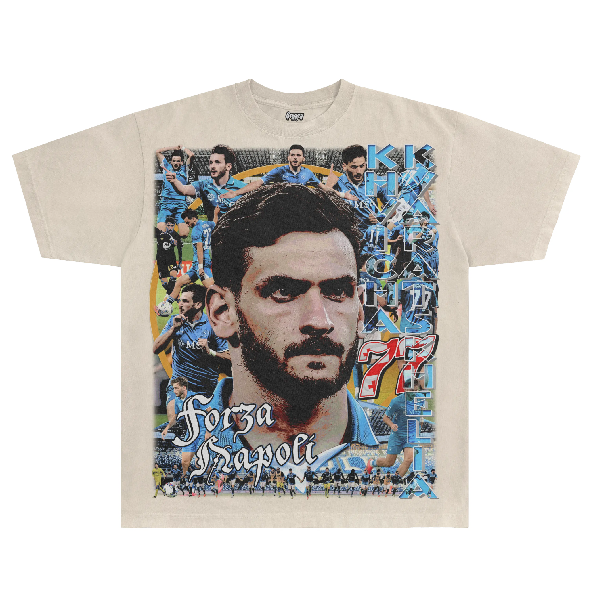 Khvicha Kvaratskhelia Napoli Tee - Greazy Tees