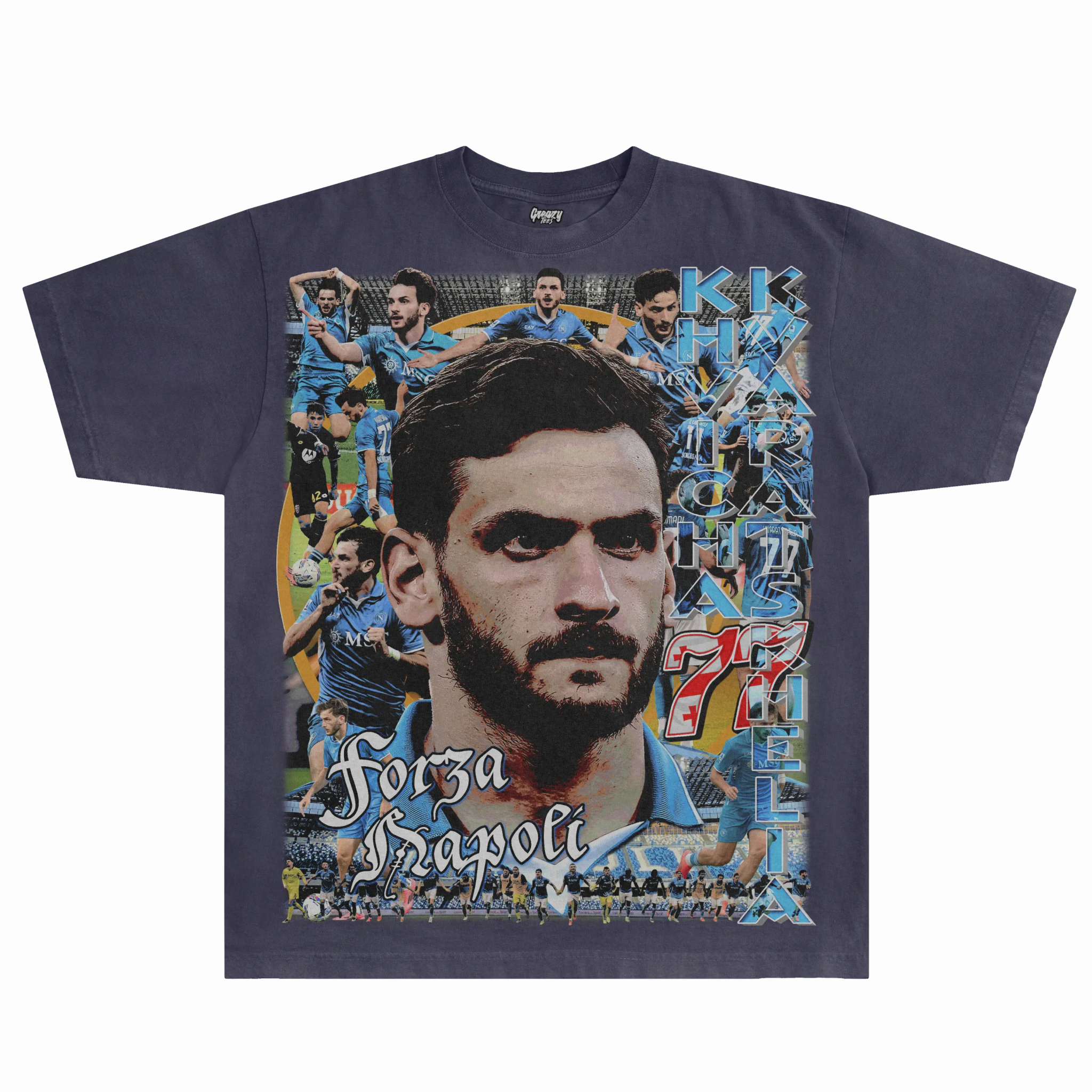 Khvicha Kvaratskhelia Napoli Tee - Greazy Tees