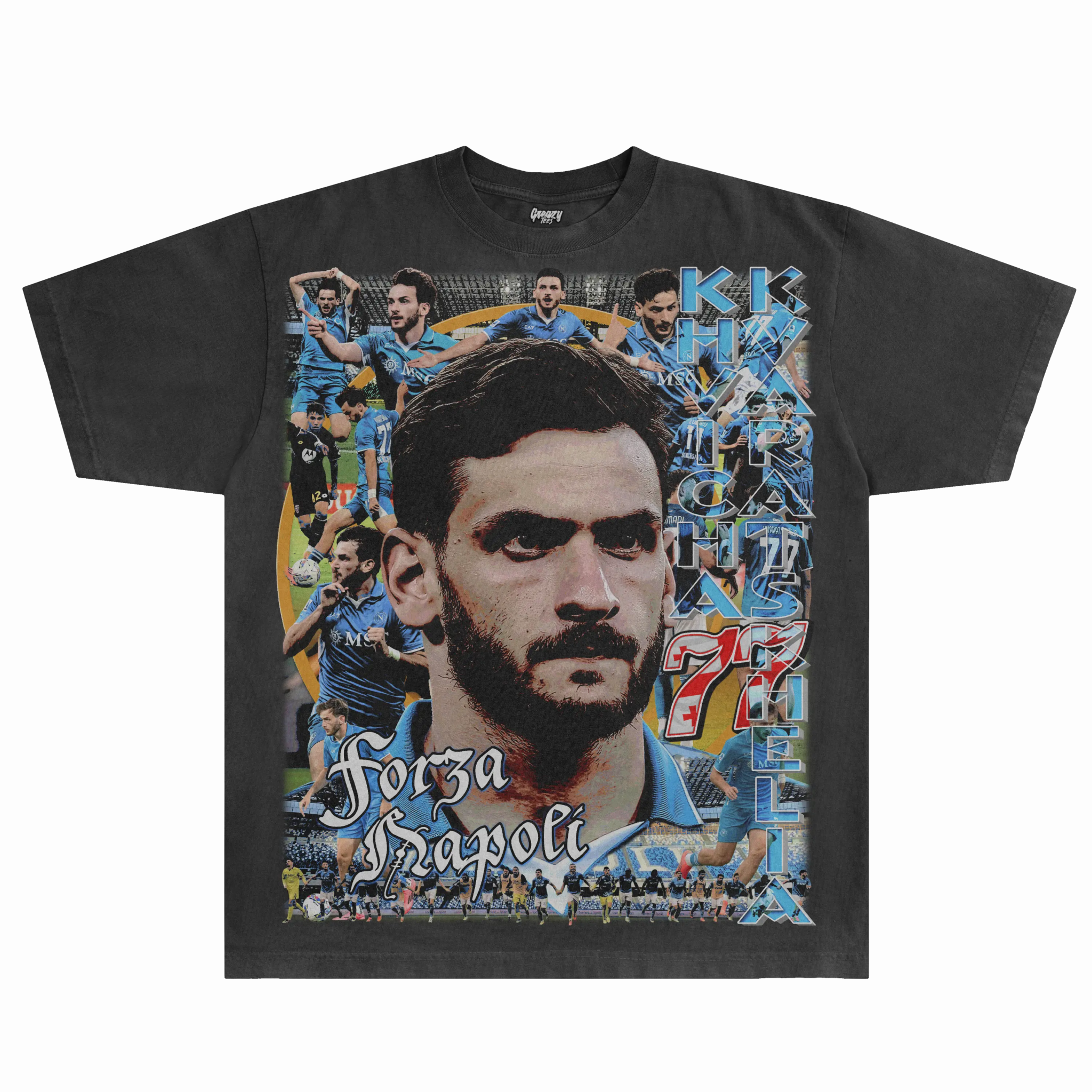 Khvicha Kvaratskhelia Napoli Tee - Greazy Tees