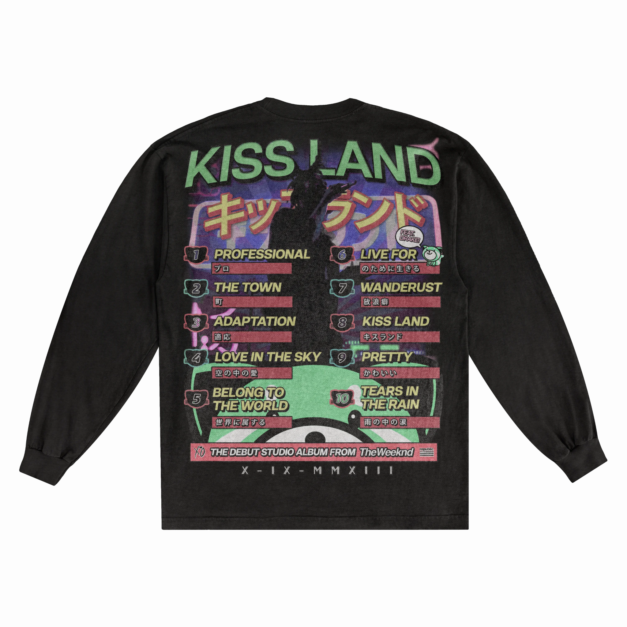 Kiss Land Long Sleeved Tee - Greazy Tees