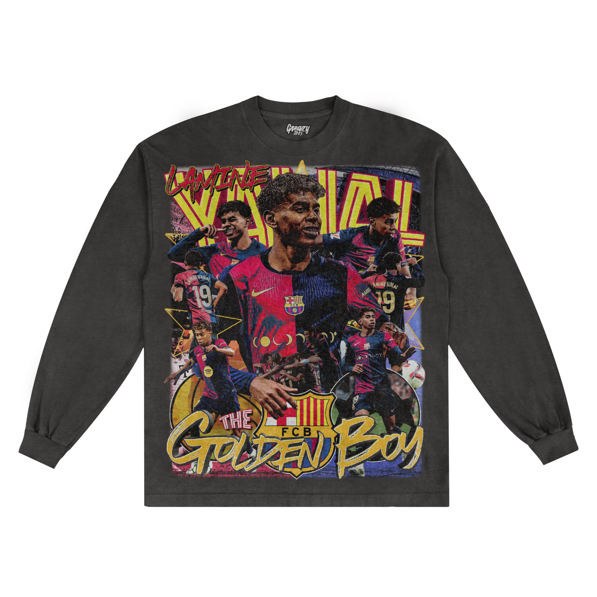 Lamine Yamal Barça Long Sleeved Tee - Greazy Tees