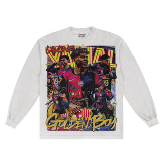 Lamine Yamal Barça Long Sleeved Tee - Greazy Tees