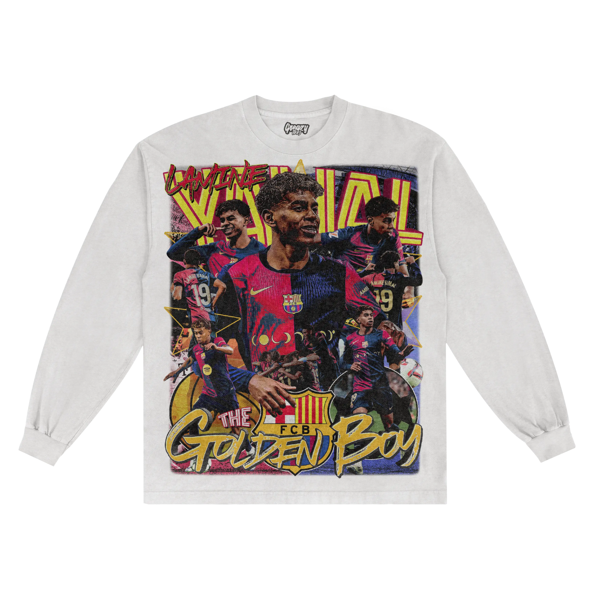 Lamine Yamal Barça Long Sleeved Tee - Greazy Tees