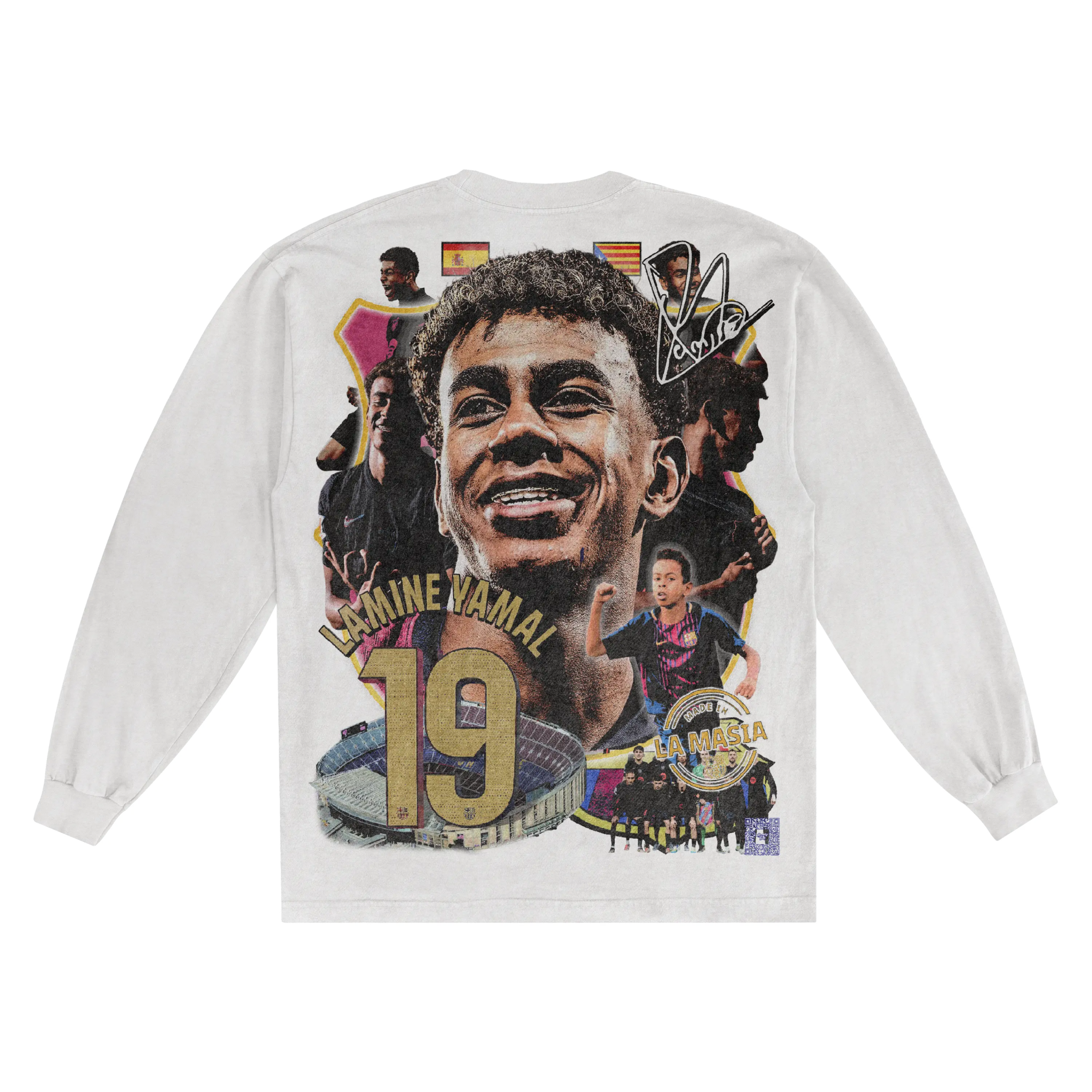 Lamine Yamal Barça Long Sleeved Tee - Greazy Tees