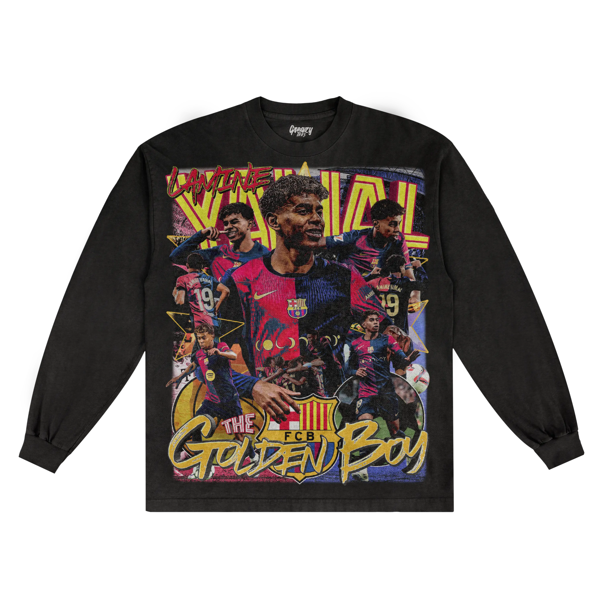 Lamine Yamal Barça Long Sleeved Tee - Greazy Tees