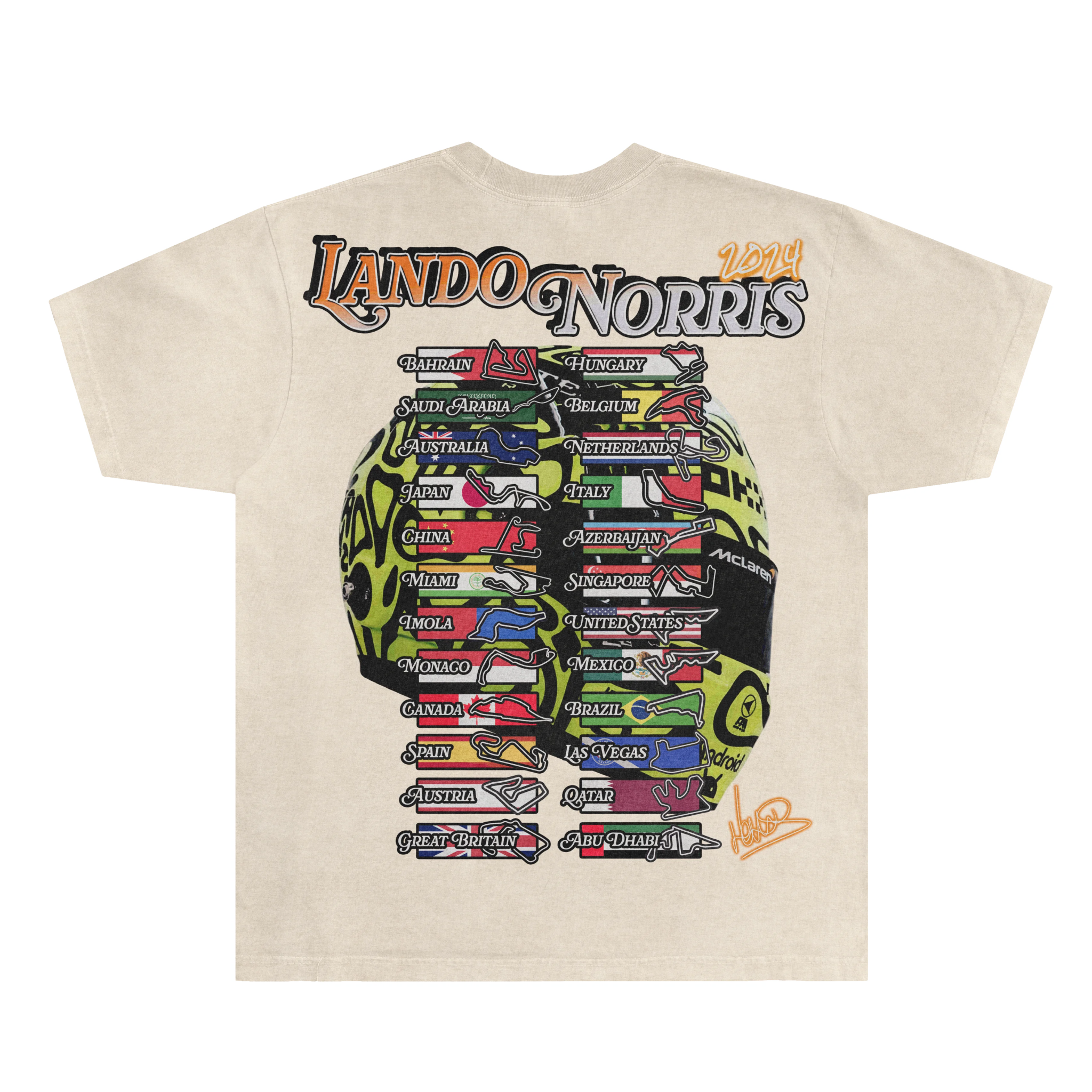 Lando Norris '24 Helmet Tee - Greazy Tees